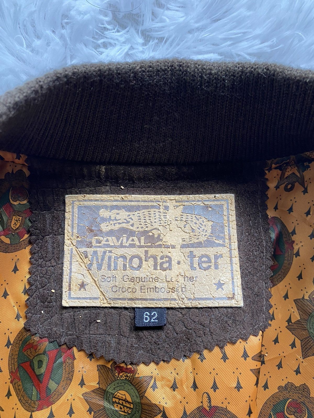 Vintage Vintage Winohaster Soft Genuine leather Croco Embossed Size US L / EU 52-54 / 3 - 3 Thumbnail
