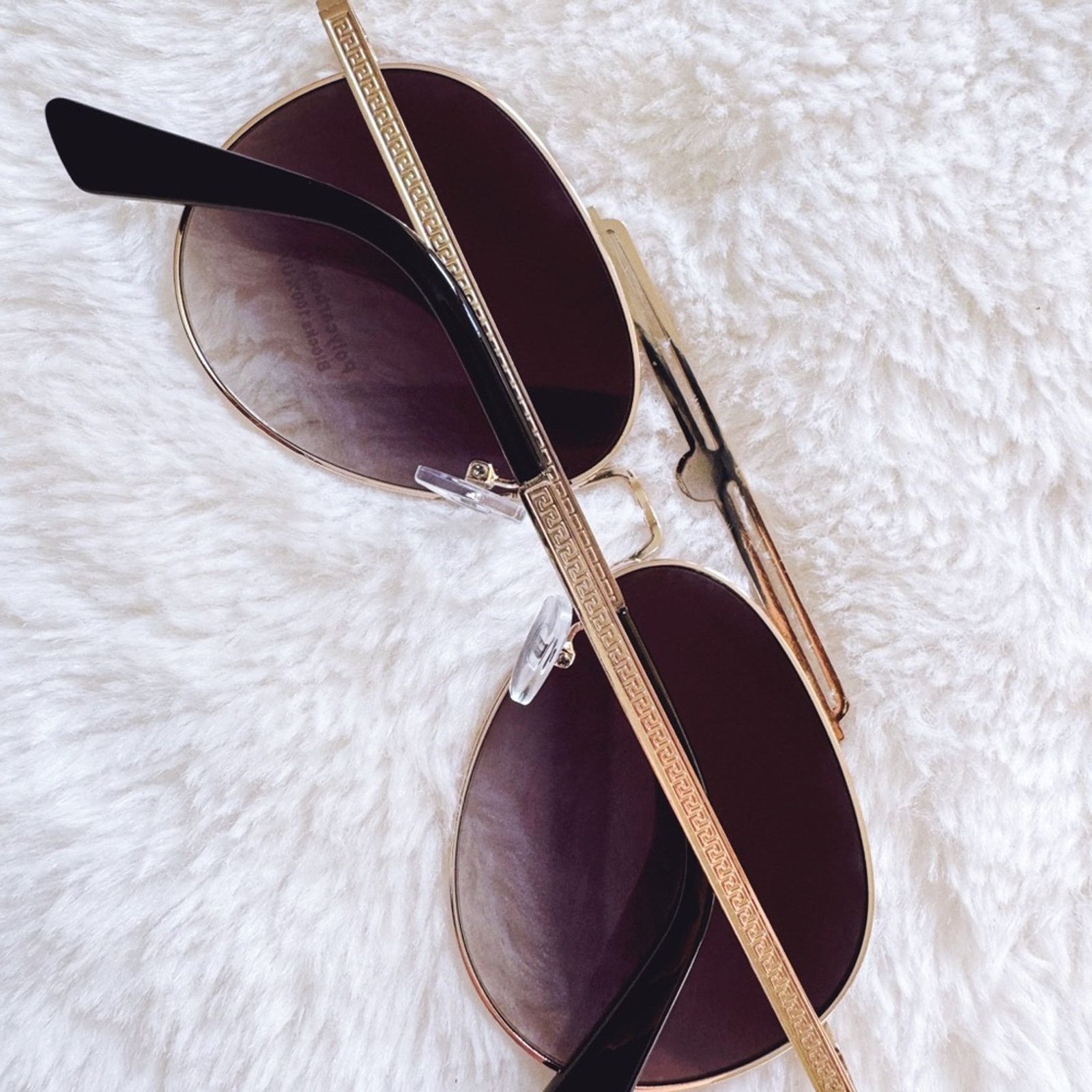 Other Doug Black W/ Gold Rim Aviator Sunglasses Size ONE SIZE - 10 Thumbnail