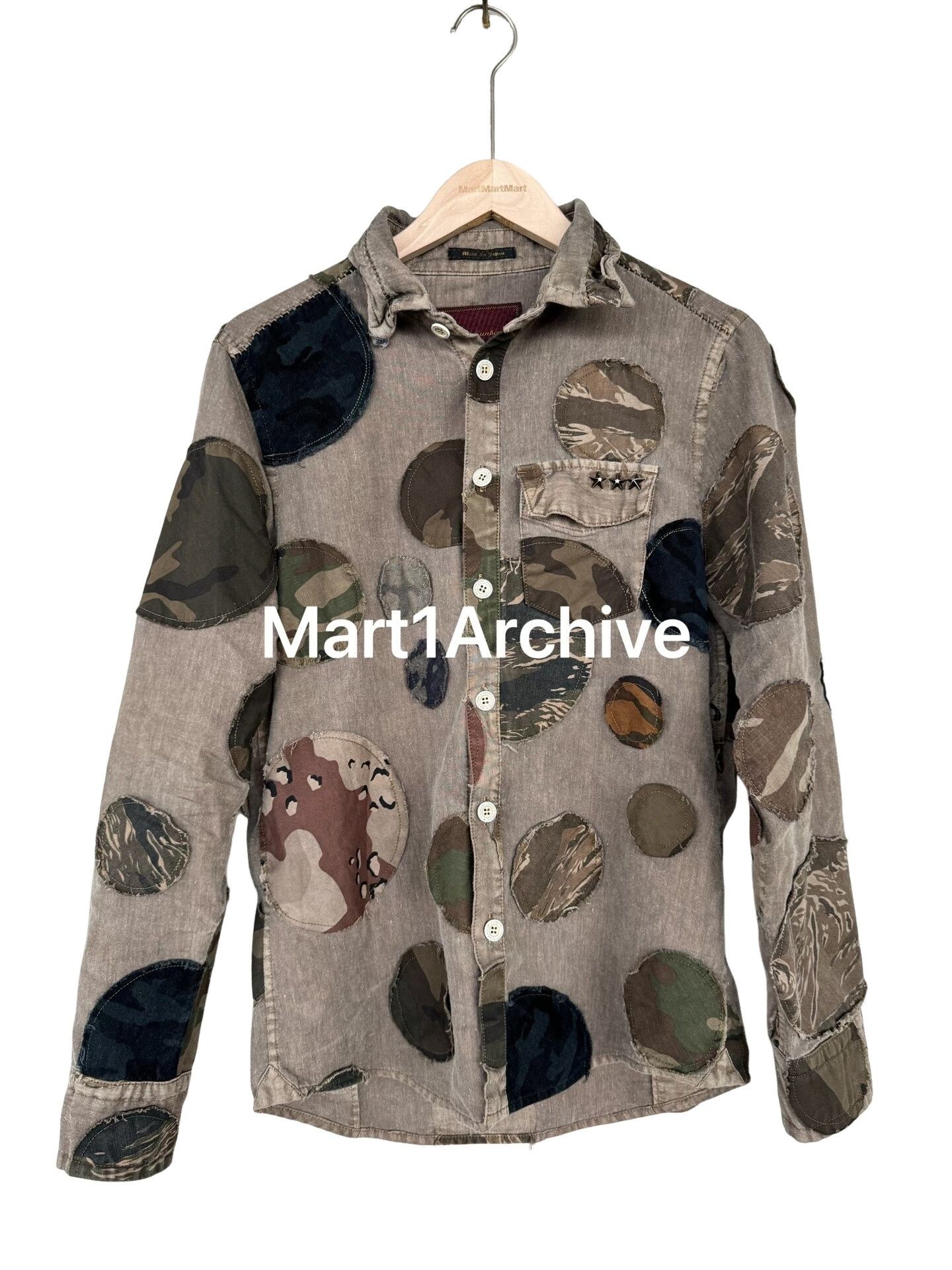 Cherry LA Cherry Sunburst Camo Patchwork Shirt Size 46 Size US S / EU 44-46 / 1 - 1 Thumbnail