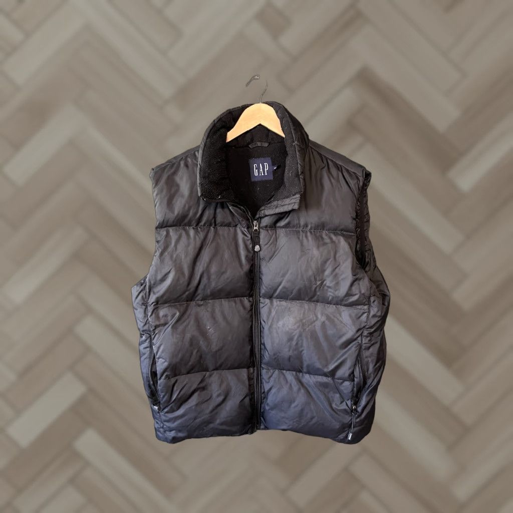 Gap VINTAGE Gap Vest Puffer Quilted Full Zip Mens Black Size M Size US M / EU 48-50 / 2 - 1 Thumbnail