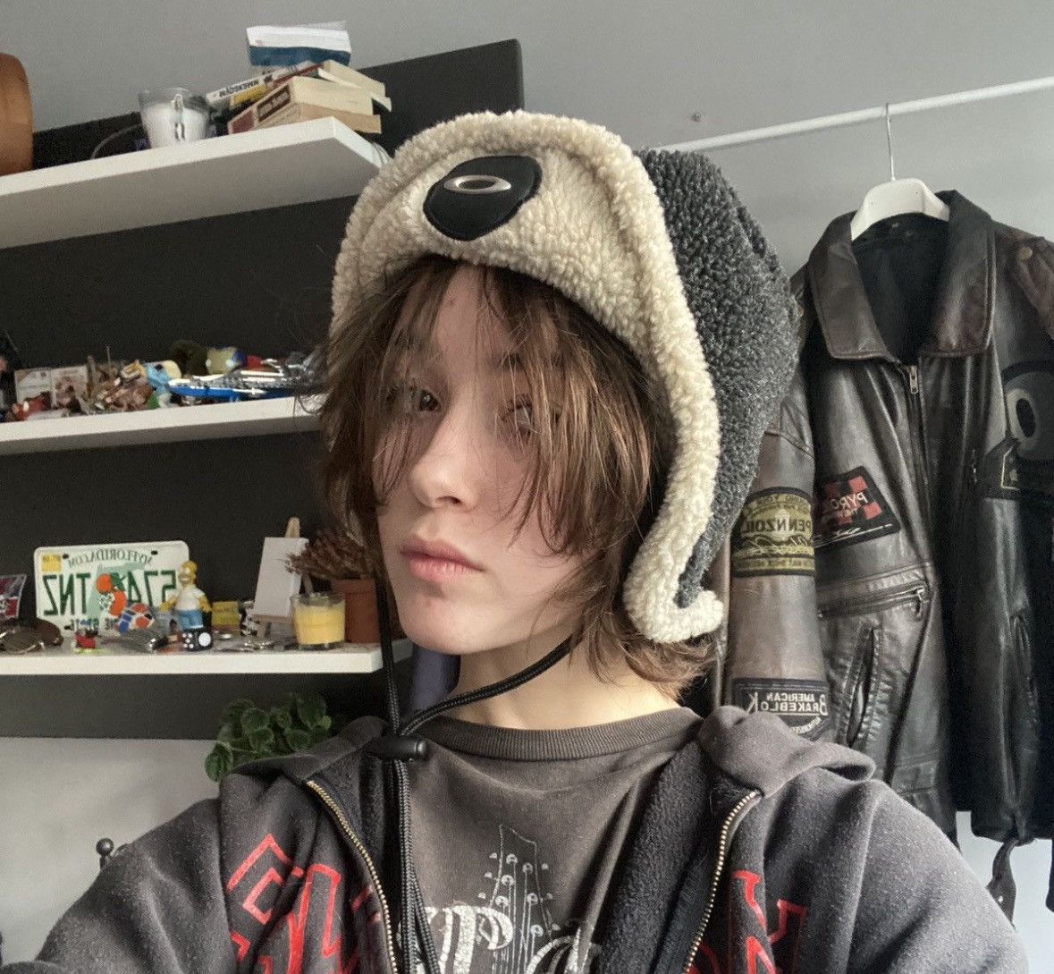 1990s Oakley Software Wool Beret USHANKA hat