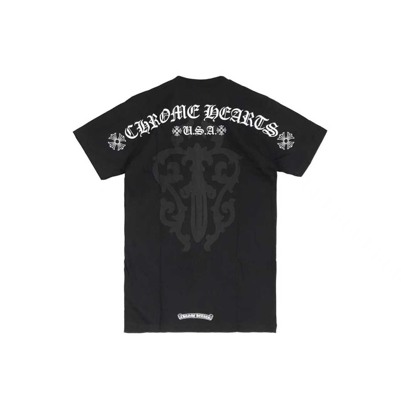 Chrome Hearts Chrome Hearts Back USA Script Dagger Logo Short Sleeve Tee Size US L / EU 52-54 / 3 - 1 Thumbnail