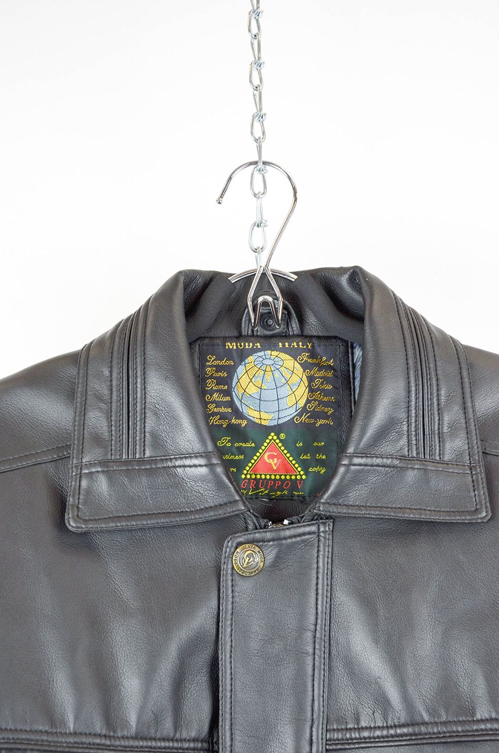 Vintage Vintage Faux Leather Bomber Jacket Oversized Black - 2XL Size US XXL / EU 58 / 5 - 11 Thumbnail