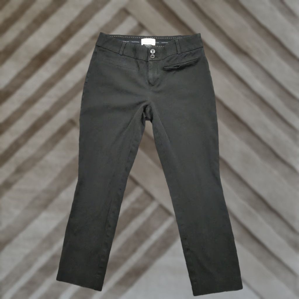 Anthropologie Anthropologie Pants Womens 4 Black Essential Slim Cropped Chino 29x24 Size 29" - 1 Thumbnail