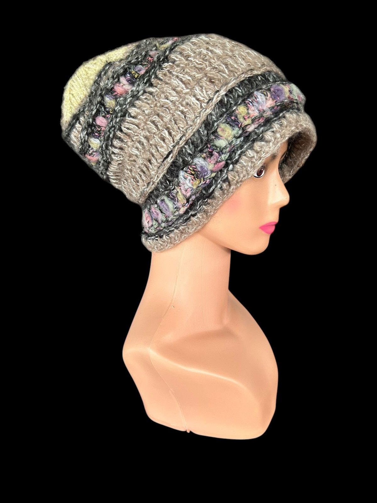 Japanese Brand × Kapital × Vintage Crochet Knitted Handmade Beanie Hats Size ONE SIZE - 2 Thumbnail