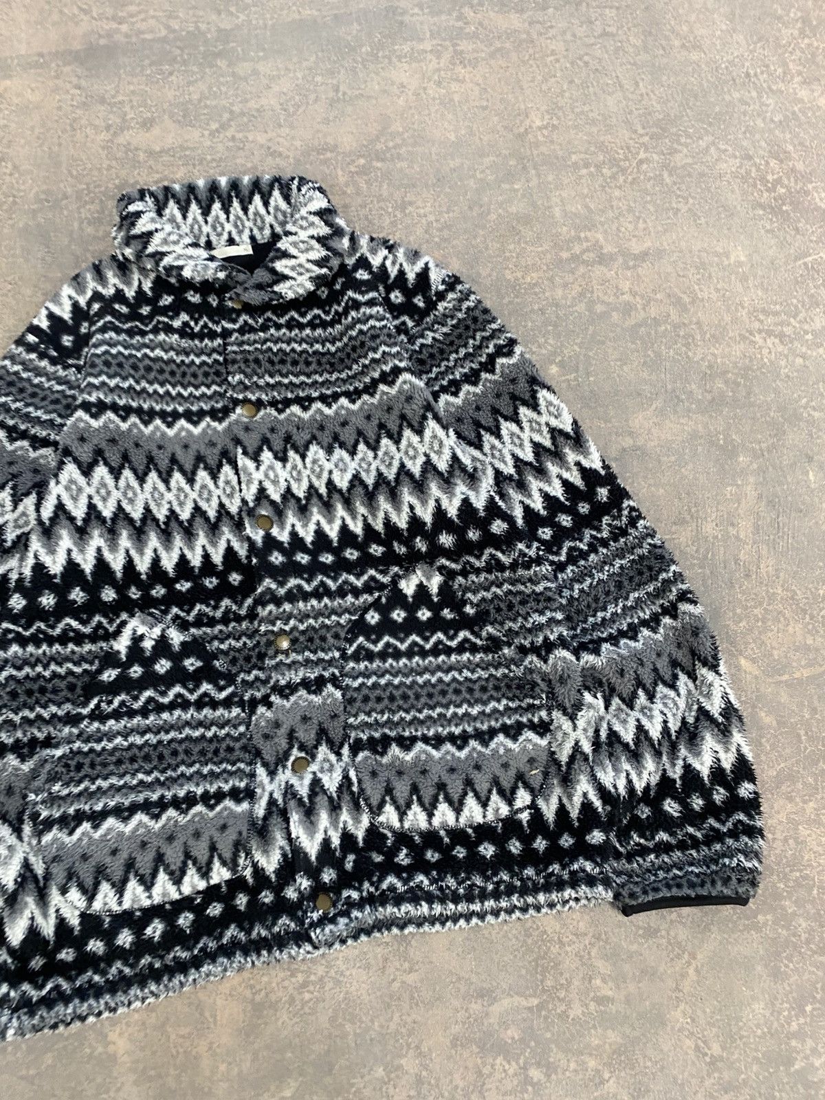 Japanese Brand GU Fleece Navajo Coach Jacket Size US L / EU 52-54 / 3 - 3 Thumbnail