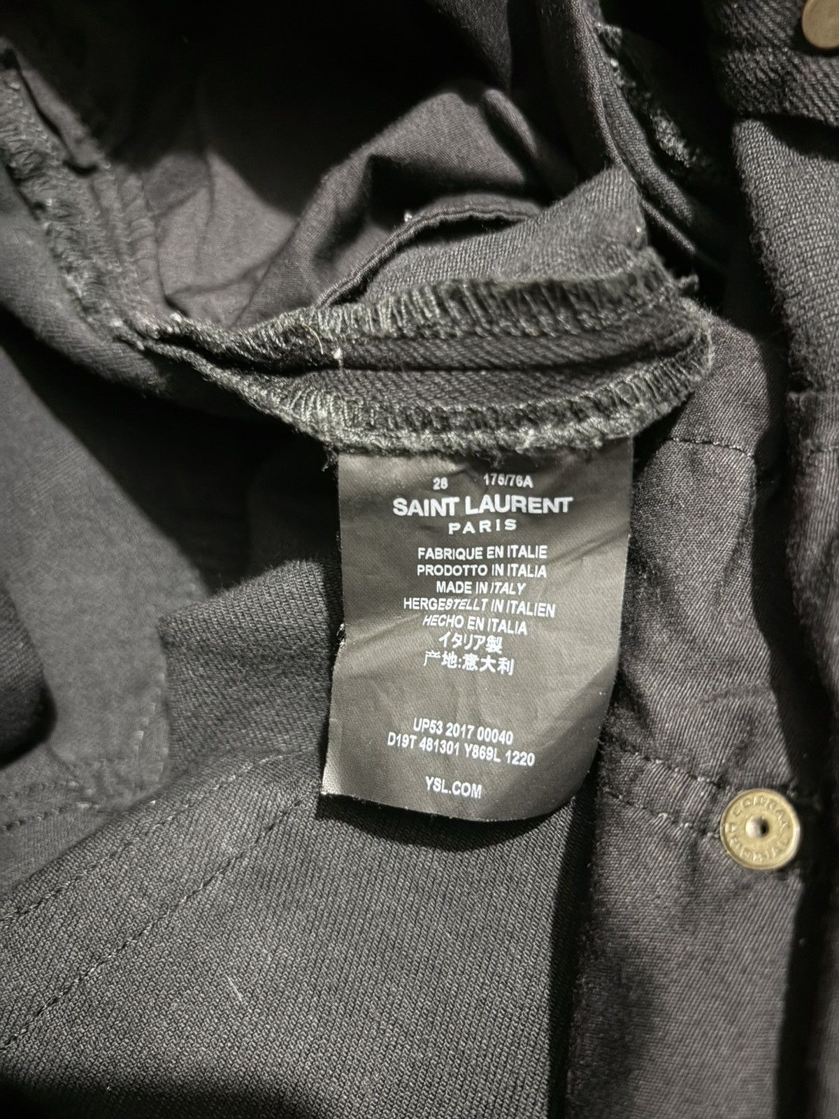 Saint Laurent Paris d14 hedi slimane saint laurant paris denim Size US 28 / EU 44 - 4 Thumbnail