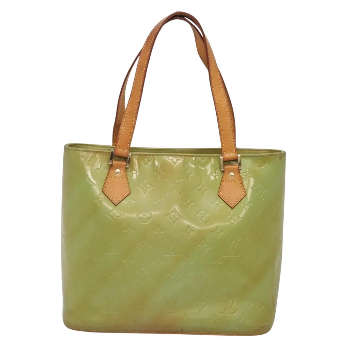 Louis Vuitton LOUIS VUITTON Monogram Vernis Houston Hand Bag Baby Blue Size ONE SIZE - 2 Thumbnail