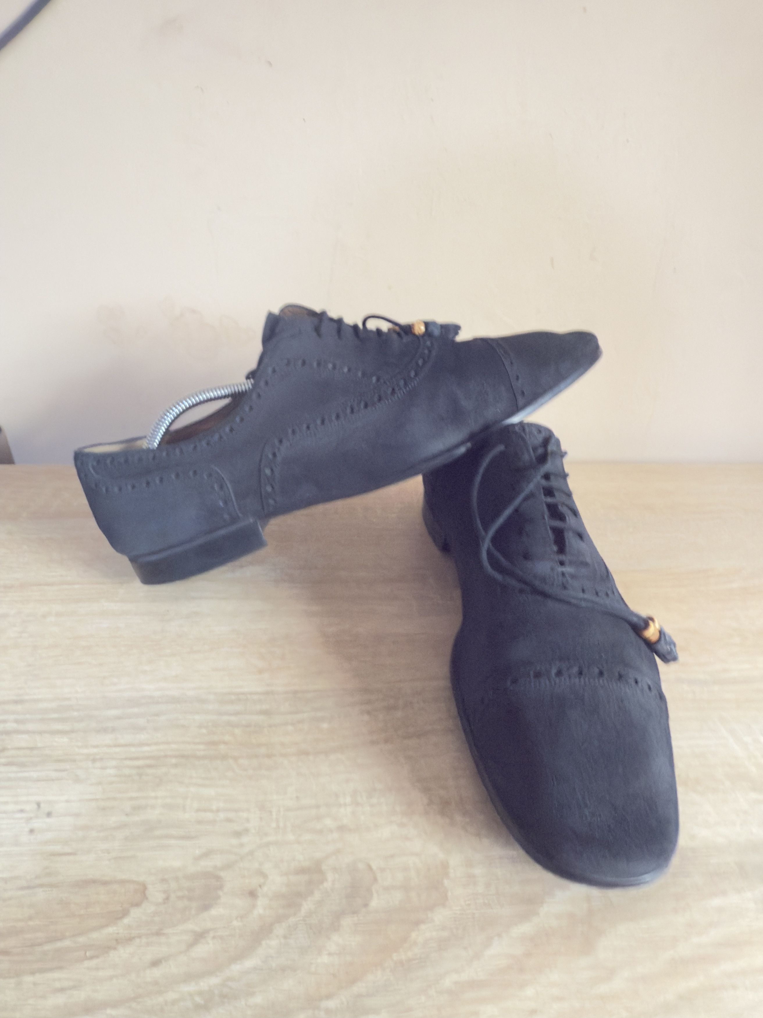 Gucci 🔥 Loafers gucci derby classic suede navy blue bamboo laces Size US 13 / EU 46 - 3 Thumbnail