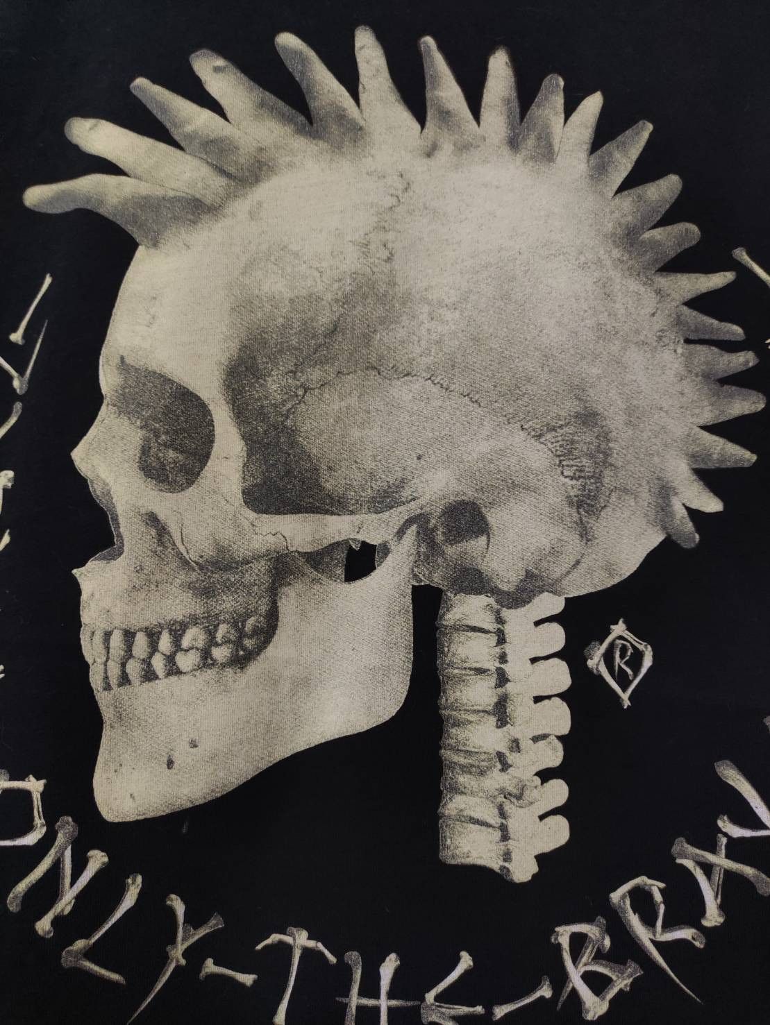 Diesel Diesel " Only the Brave " Punk Skull Head Y2K T-Shirt Size US M / EU 48-50 / 2 - 3 Thumbnail