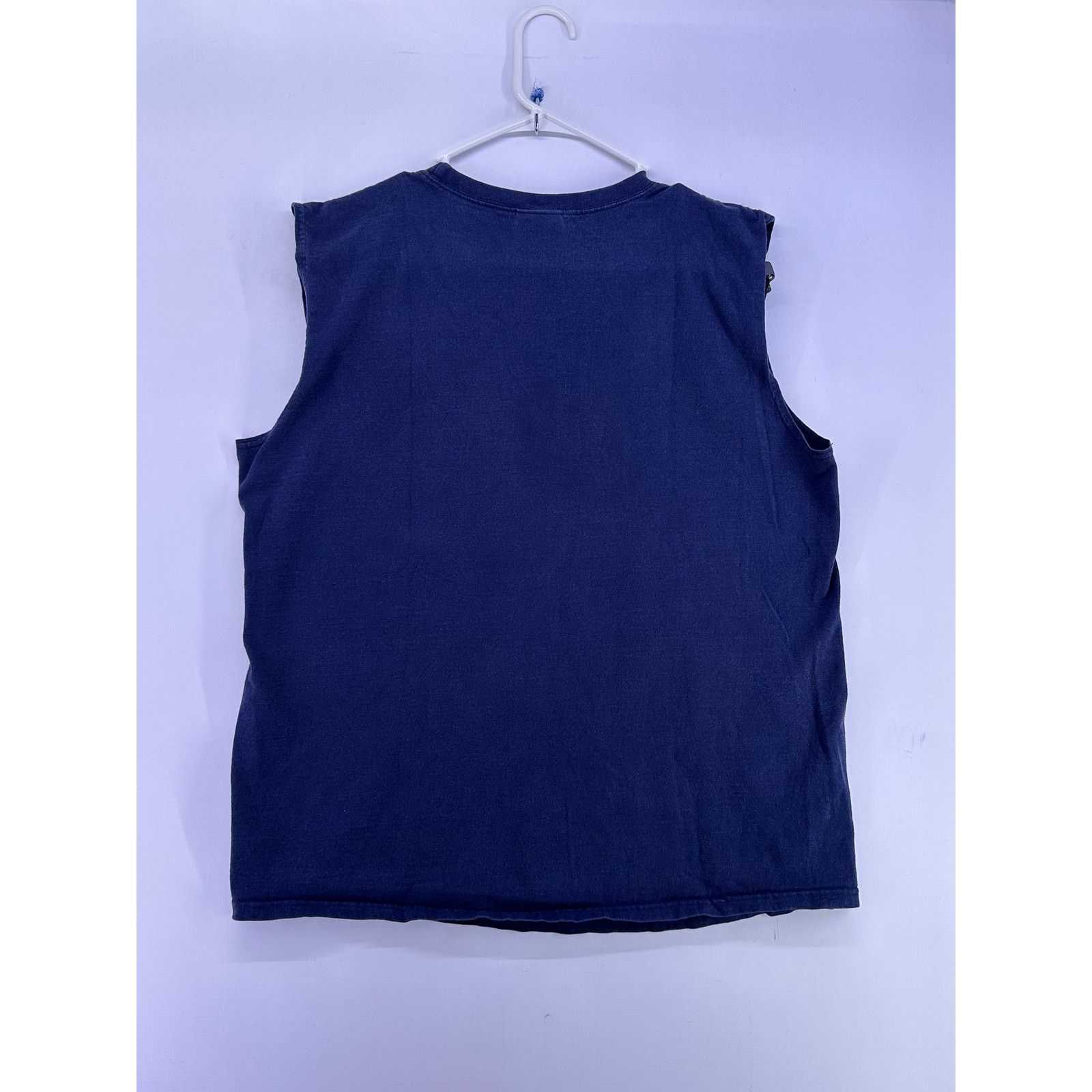 Nike Vintage 2000s Tag Nike Navy tank top Silver Print Size Large Size US L / EU 52-54 / 3 - 8 Thumbnail