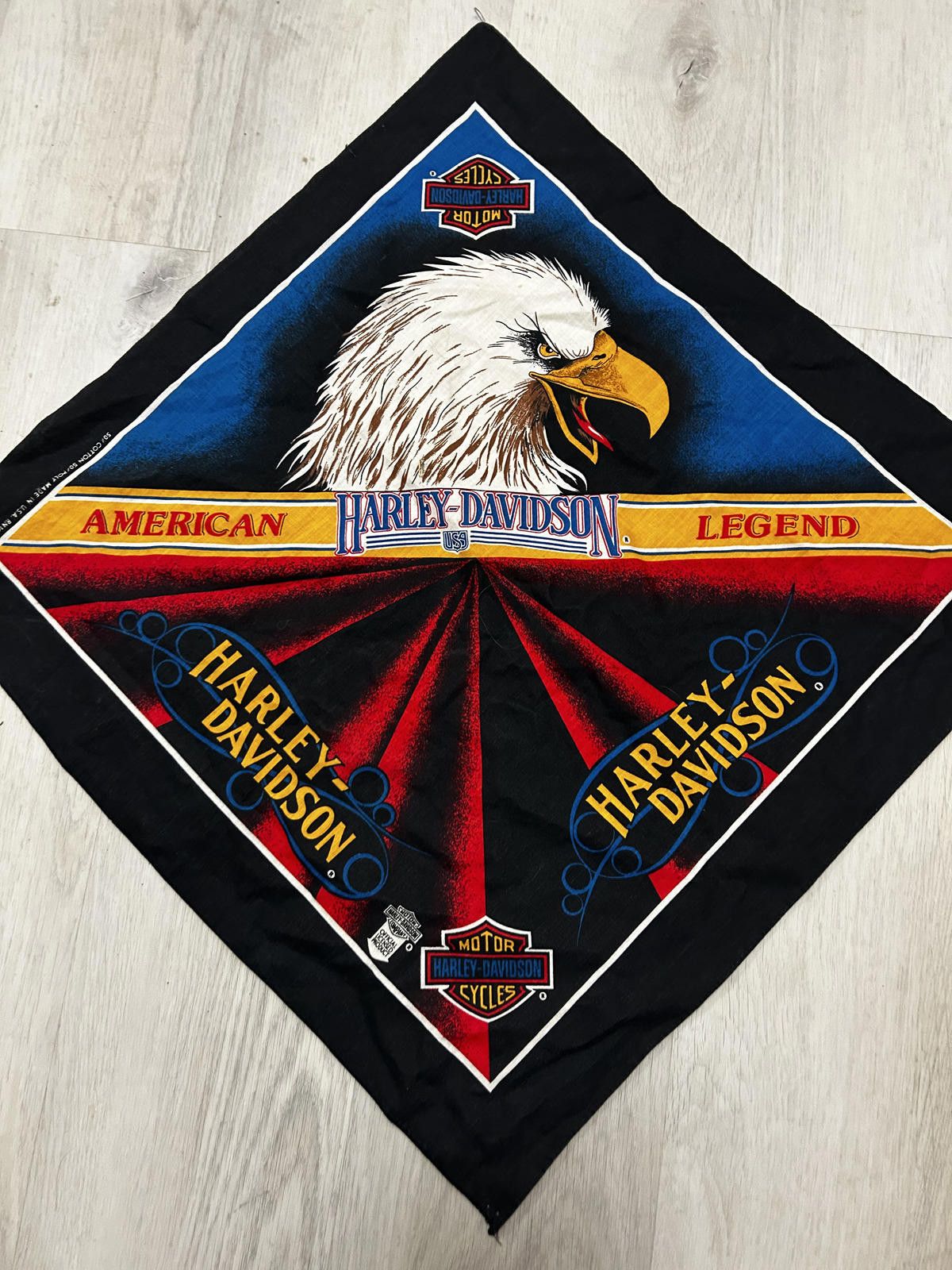 Harley Davidson Lot of 3 Vintage 90s Harley Davidson Licensed Bandanas Size ONE SIZE - 4 Thumbnail