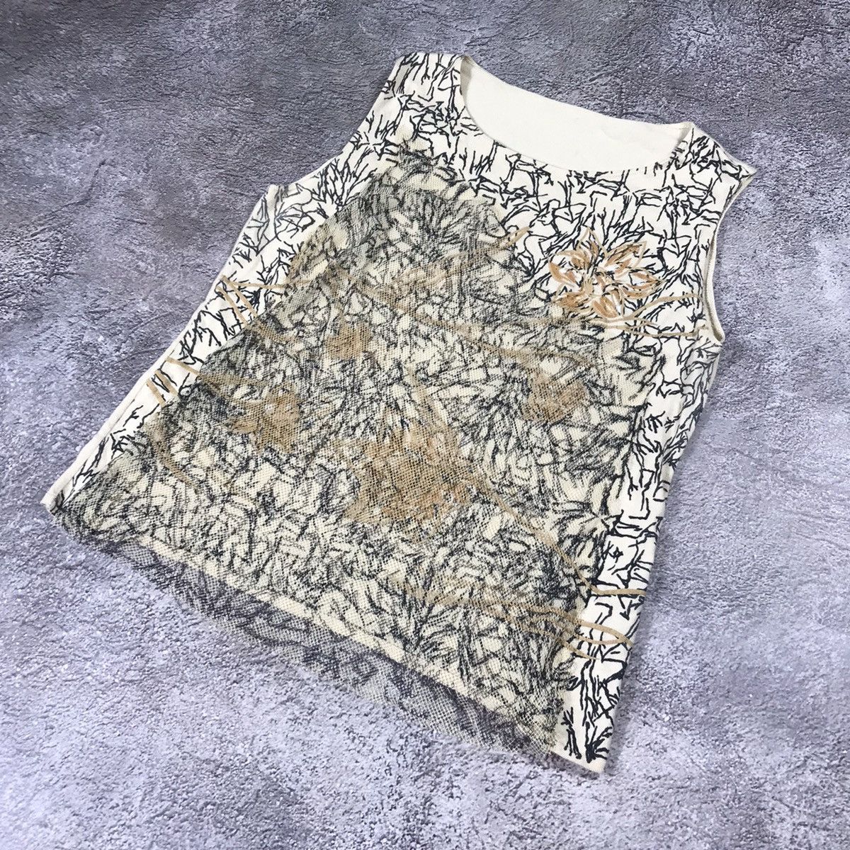 Vintage Vintage 90s Abstract All Over Print Tank Top Grunge Baggy L Size L / US 10 / IT 46 - 3 Thumbnail