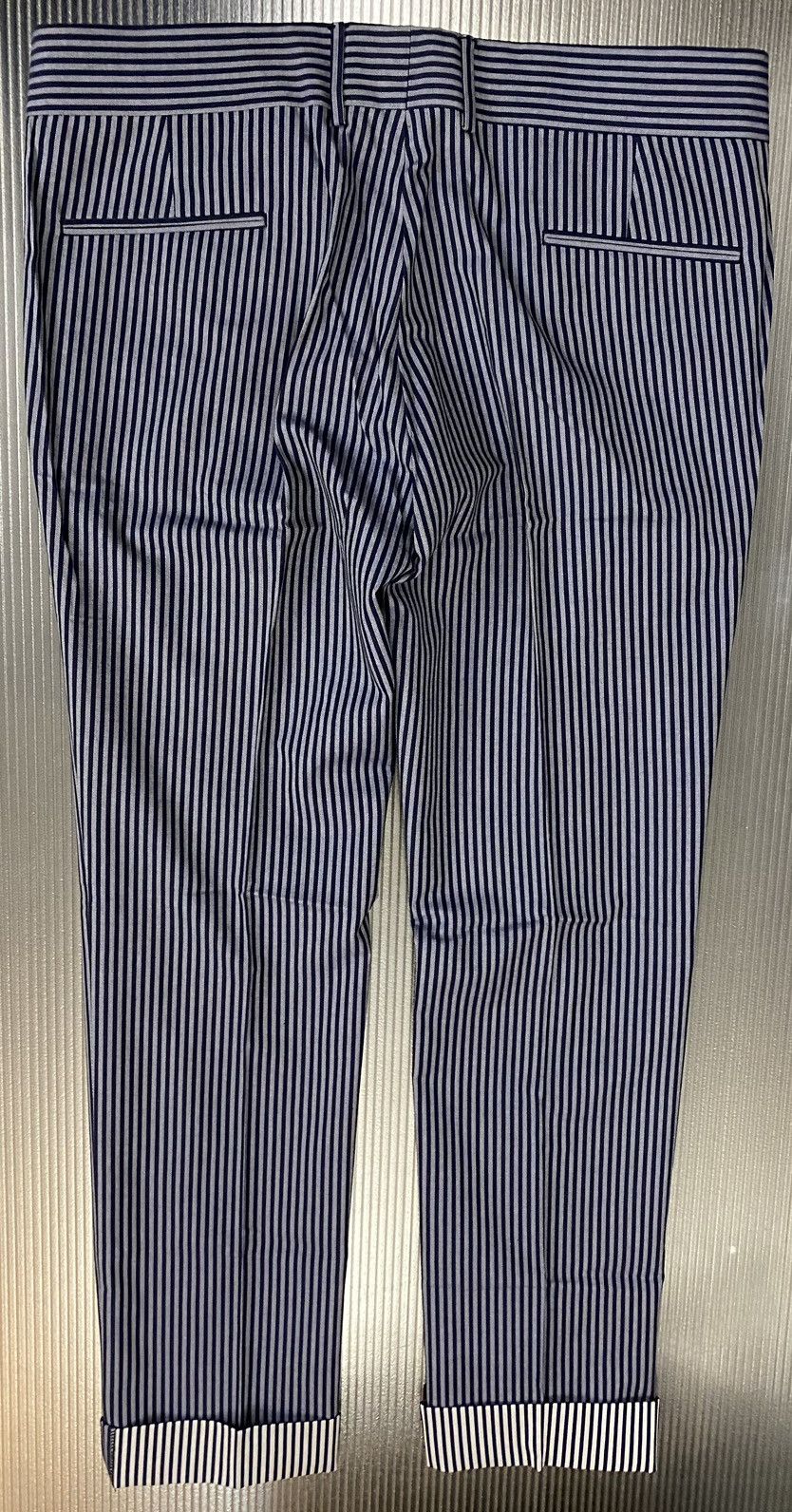 Gucci Gucci 🇮🇹 Blue Chevron Vertigo Striped Pants 52 NW Size US 36 / EU 52 - 13 Thumbnail