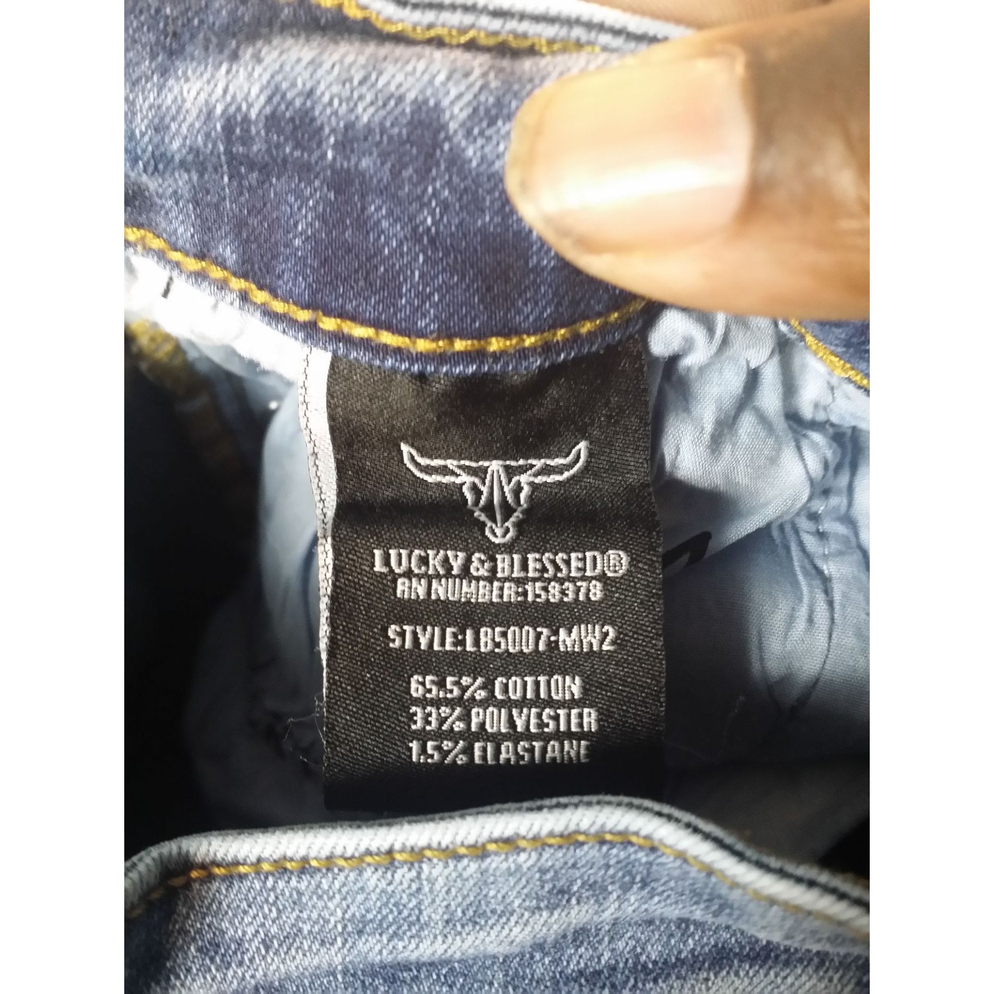 Western Rise Lucky & Blessed Flare Fit Jeans Women Sz 6 Blue Denim Everyd Size 28" / US 6 / IT 42 - 5 Thumbnail