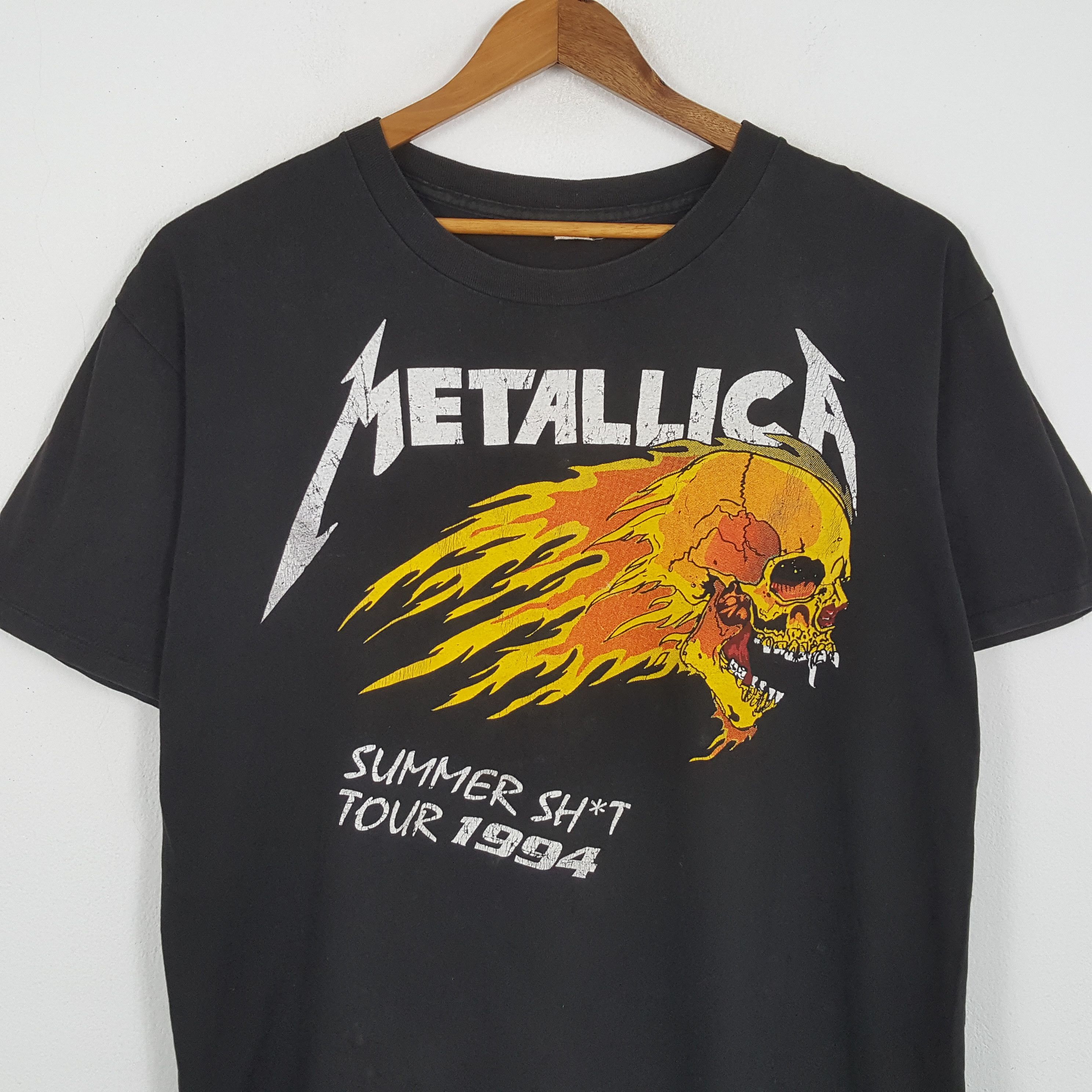 Band Tees × Metallica × Vintage Vintage 90s METALLICA American Heavy Metal Band Pushead Tees Size US XXL / EU 58 / 5 - 2 Thumbnail