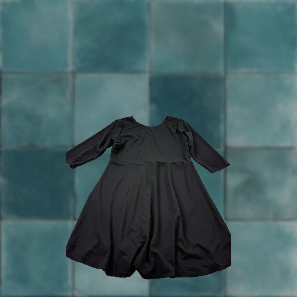 CO VKY & CO Dress Womens 3X Black Fit & Flare A Line 3/4 Sleeve Plus Size Stretch Dress Size XXL / US 16-18 / IT 52-54 - 1 Thumbnail