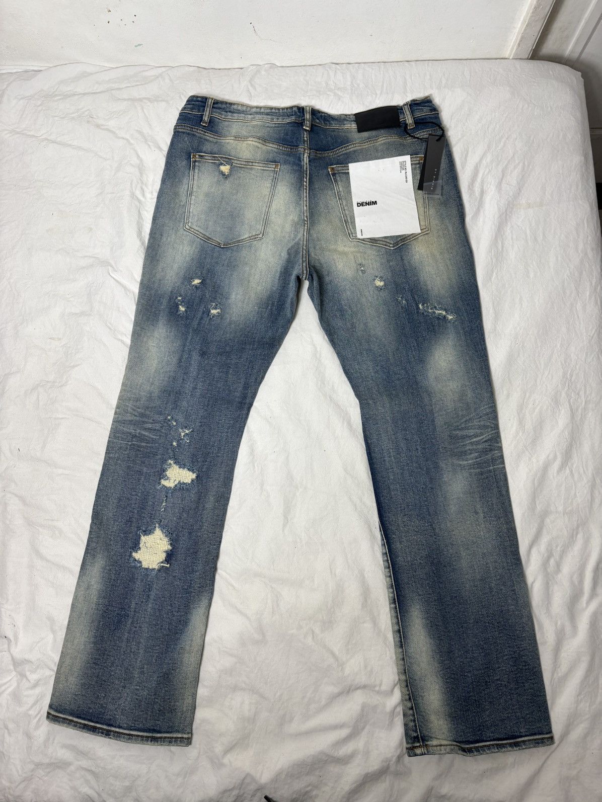 Richie Le Collection Ritchie Le Relaxed Denim Distressed Blue Jeans Size US 36 / EU 52 - 3 Thumbnail