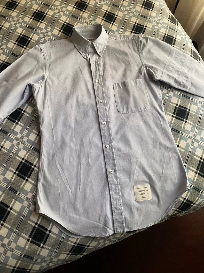 Thom Browne Thom browne Classic four-bar color weaving Oxford shirt 250 Size US M / EU 48-50 / 2 - 1 Thumbnail