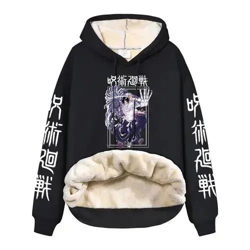 Japanese Brand Hoodie Gojo Satoru Warm Hoodie Winter Jujutsu Kaisen Size US L / EU 52-54 / 3 - 3 Thumbnail