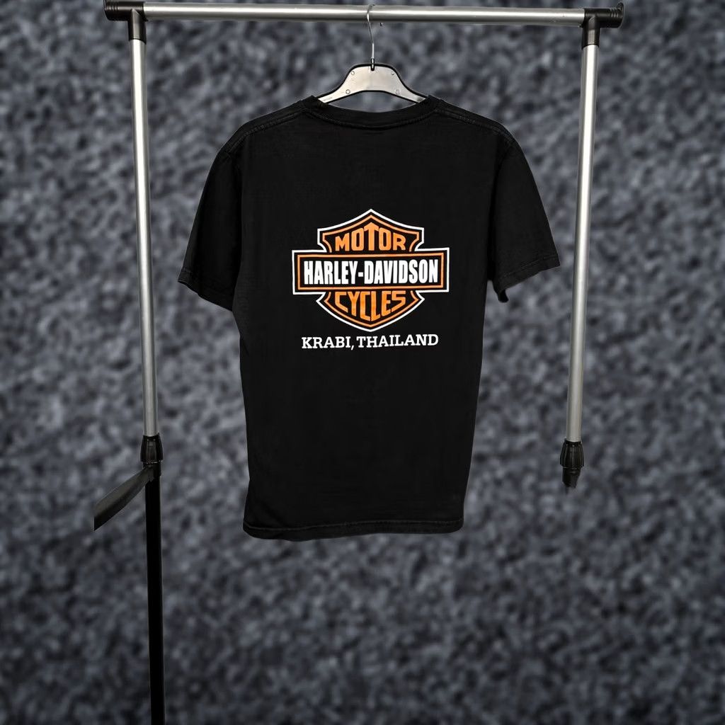 Harley Davidson Harley-Davidson Mens T-Shirt Crew Neck Short Sleeve Black Size M Shirt Men's Graphic Print 90s Motorcycle Theme Size US M / EU 48-50 / 2 - 1 Thumbnail
