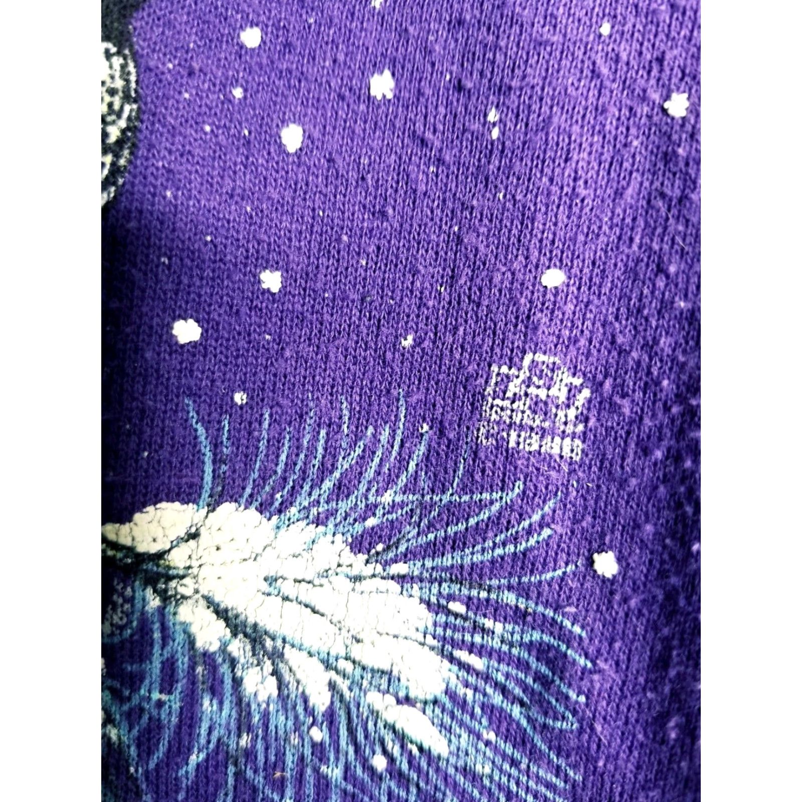 Vintage VINTAGE The Cotton Exchange Sweatshirt Ladies L Purple Snowy Cardinal Bird Print Crewneck 80s Winter Pullover Size L / US 10 / IT 46 - 3 Thumbnail