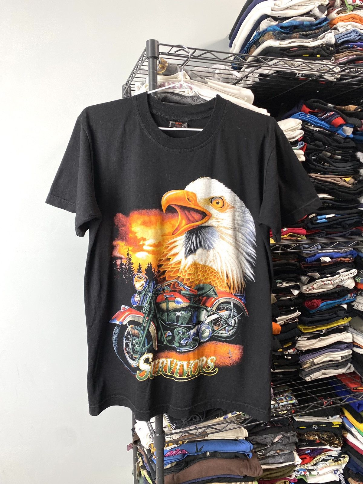 Harley Davidson Vintage 2000’s Rock Eagle Survivors Tee Shirt Choppers Size US M / EU 48-50 / 2 - 1 Thumbnail