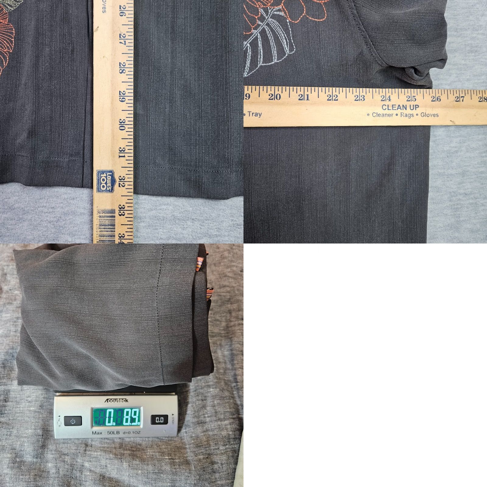 Tommy Bahama Tommy Bahama Shirt 100% Silk Gray Floral Embroidered Button-Up XL Regular Adult Men’s Short Sleeve Vintage? No Size US XL / EU 56 / 4 - 8 Thumbnail