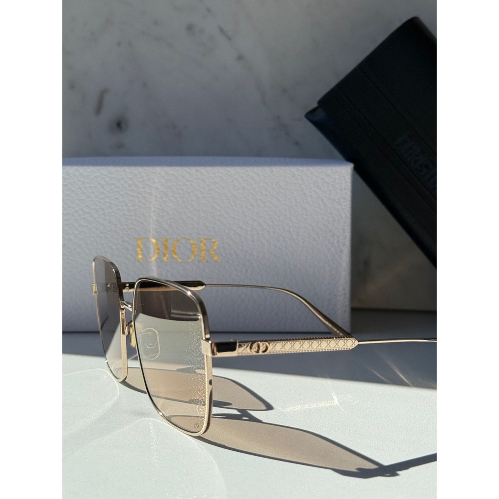 Dior NEW Dior DiorCannage S1U Sunglasses in Rose Gold Mirror Size ONE SIZE - 8 Thumbnail