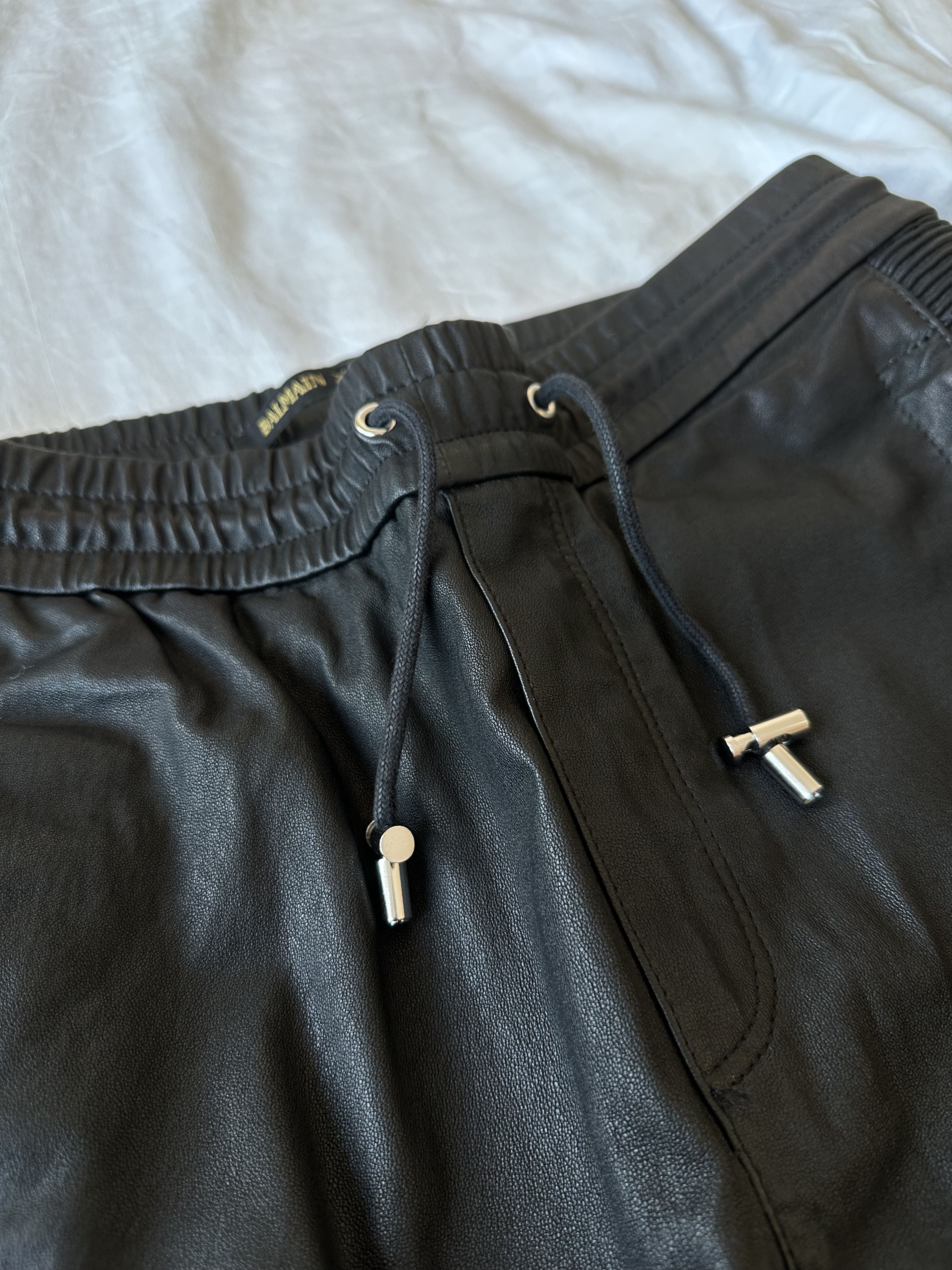 Balmain × H&M H&M x Balmain F/W 2015 Biker Leather Pants Size US 32 / EU 48 - 4 Thumbnail