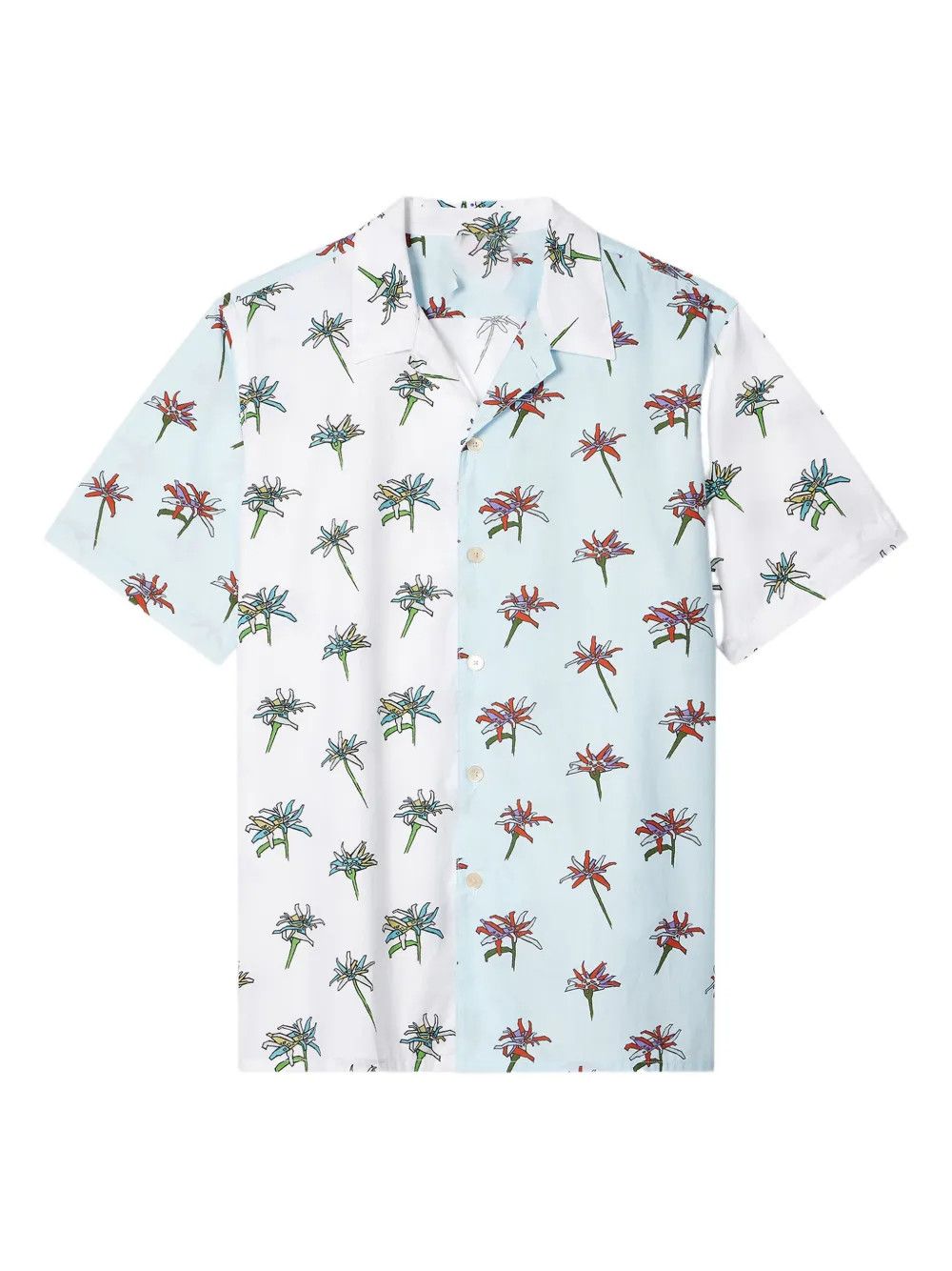 Other White and Blue “Edelweiss” Print Short-Sleeve Shirt Size US M / EU 48-50 / 2 - 2 Thumbnail