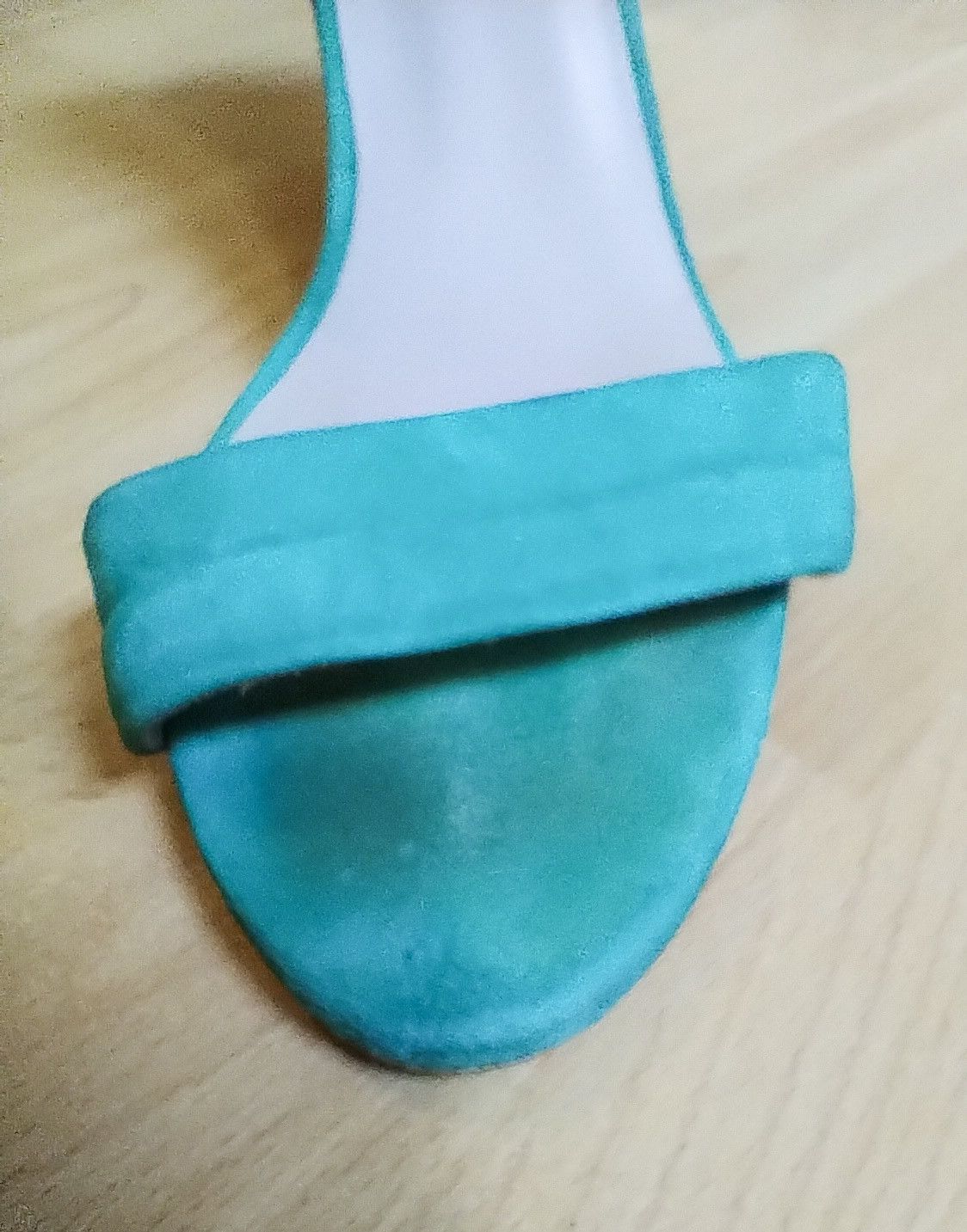 Zara ZARA Woman Neon Turquoise Block Heel Sandals - Size 7.5 US Size US 7.5 / IT 37.5 - 7 Thumbnail