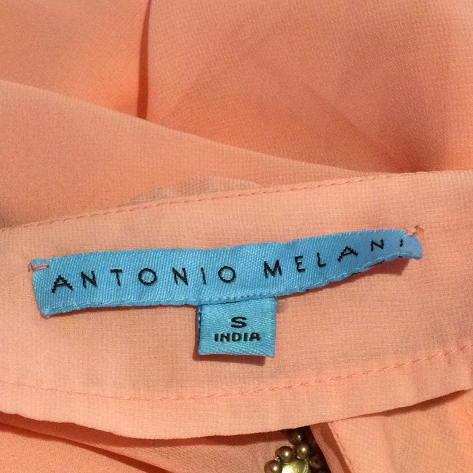 Other Antonio Melani Sheer Pink Beaded Flutter Sleeve Blouse Small Size S / US 4 / IT 40 - 11 Thumbnail