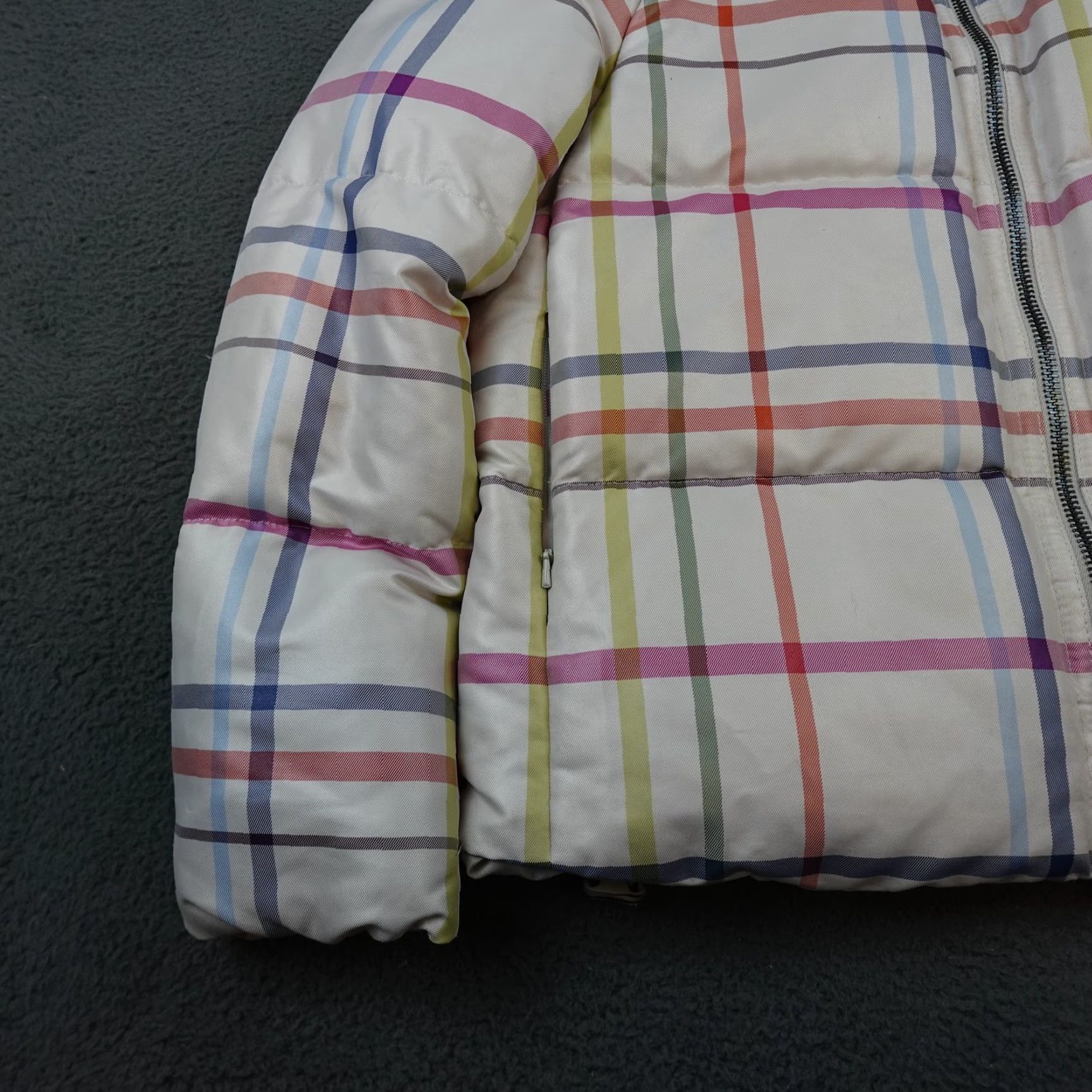 Coach Coach Jacket Womens Large Multicolor Plaid Down Puffer Full Zip Shearling Collar Size L / US 10 / IT 46 - 4 Thumbnail