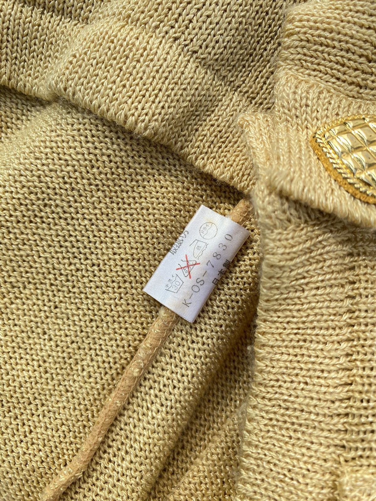 Vintage PALLS PYRA Yellow Knit Cardigan Size M / US 6-8 / IT 42-44 - 4 Thumbnail