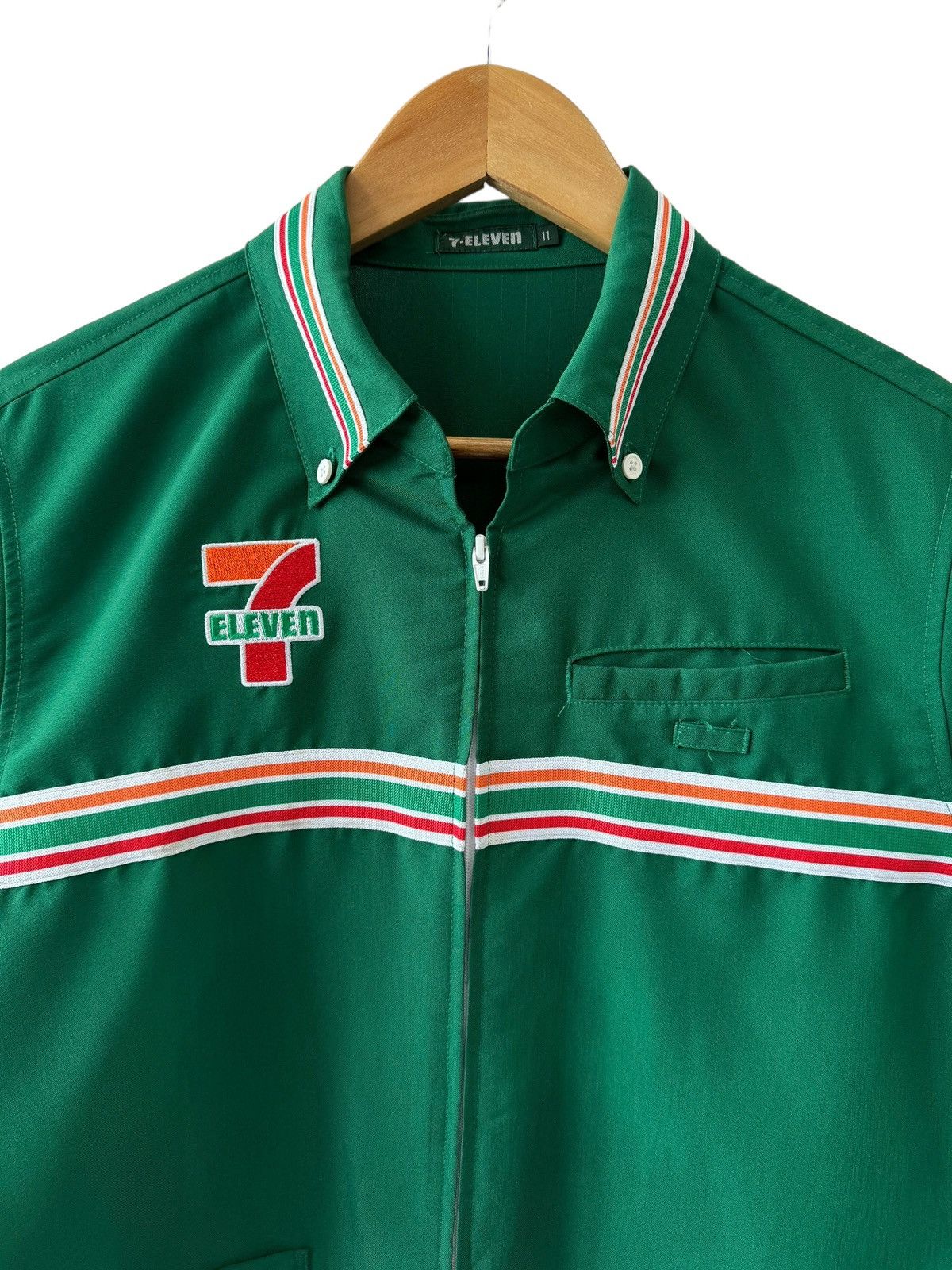 Japanese Brand Vintage 7-ELEVEN Uniform Shirt/Jacket Zip Up Size US M / EU 48-50 / 2 - 5 Thumbnail