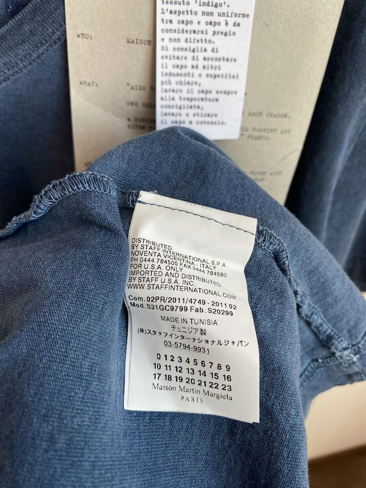 Maison Margiela MAISON MARTIN MARGIELA AIDS garment dyed v- neck t-shirt Size US S / EU 44-46 / 1 - 18 Thumbnail