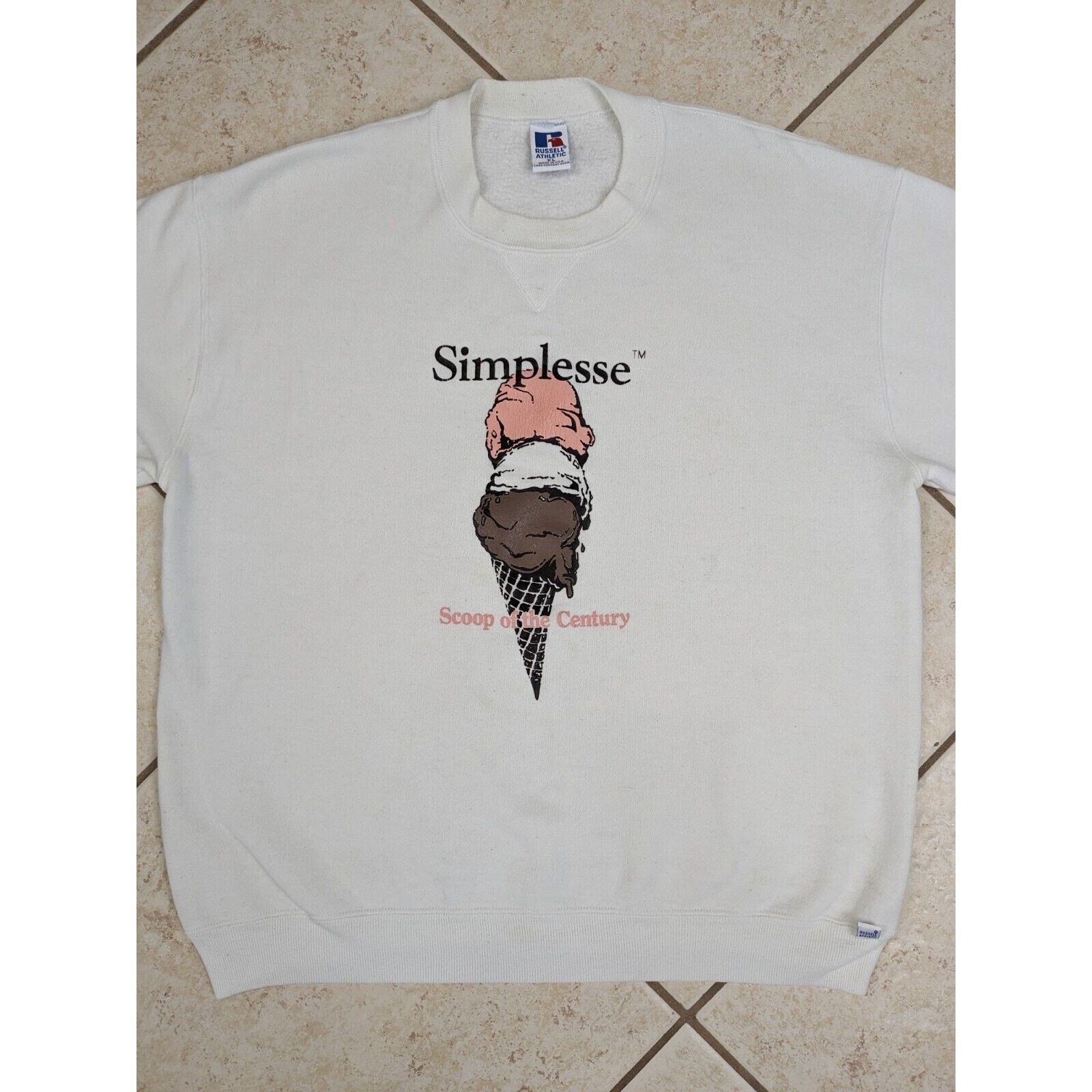 Russell Athletic Vtg Simplesse Sweatshirt Womens XL Diet Food Ice Cream Size XL / US 12-14 / IT 48-50 - 2 Thumbnail