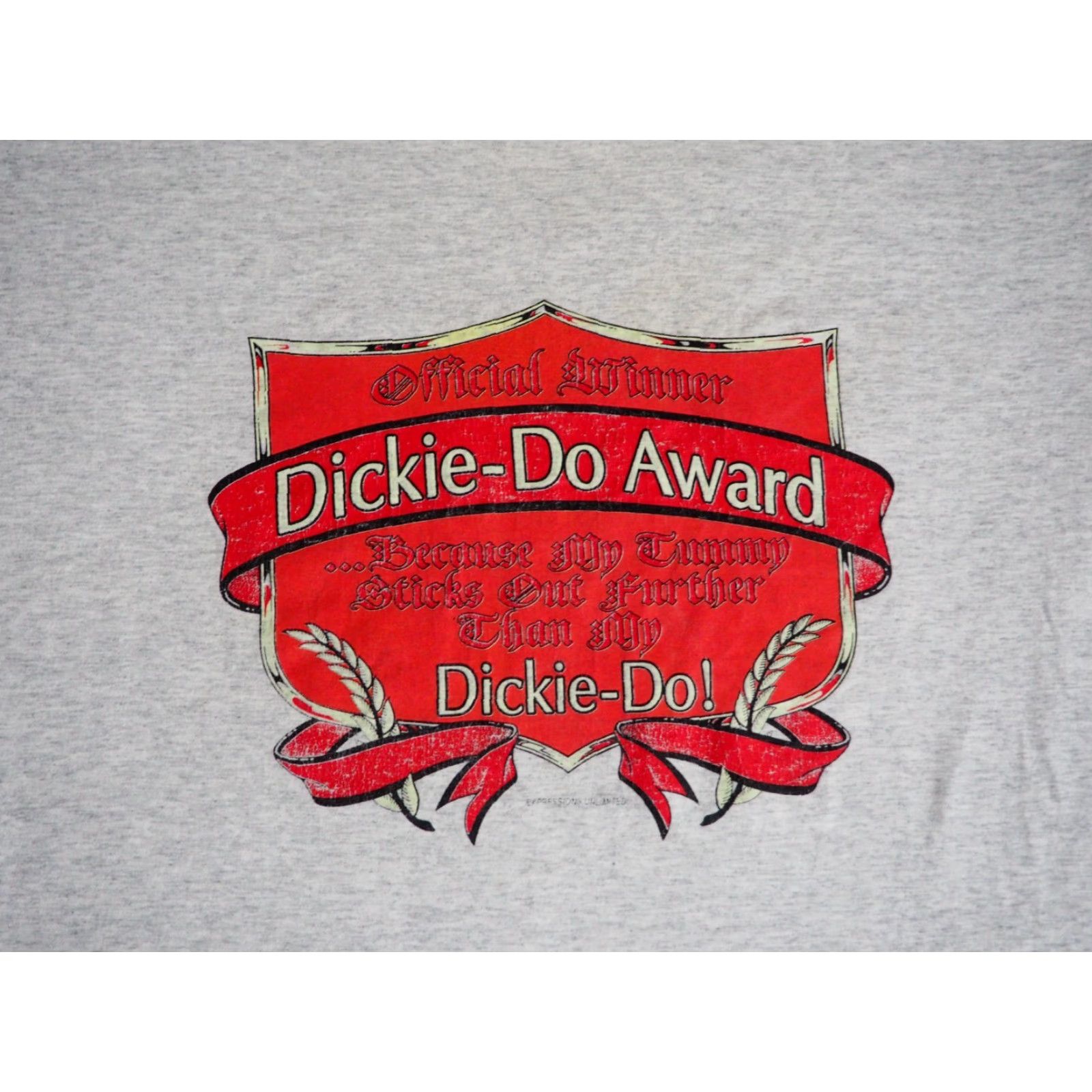 Jerzees VTG Jerzees T-Shirt Gray 2XL Dickie-Do Big Guy Humor US 1990s Mens Short Sleeve Graphic Tee Size US XXL / EU 58 / 5 - 5 Thumbnail