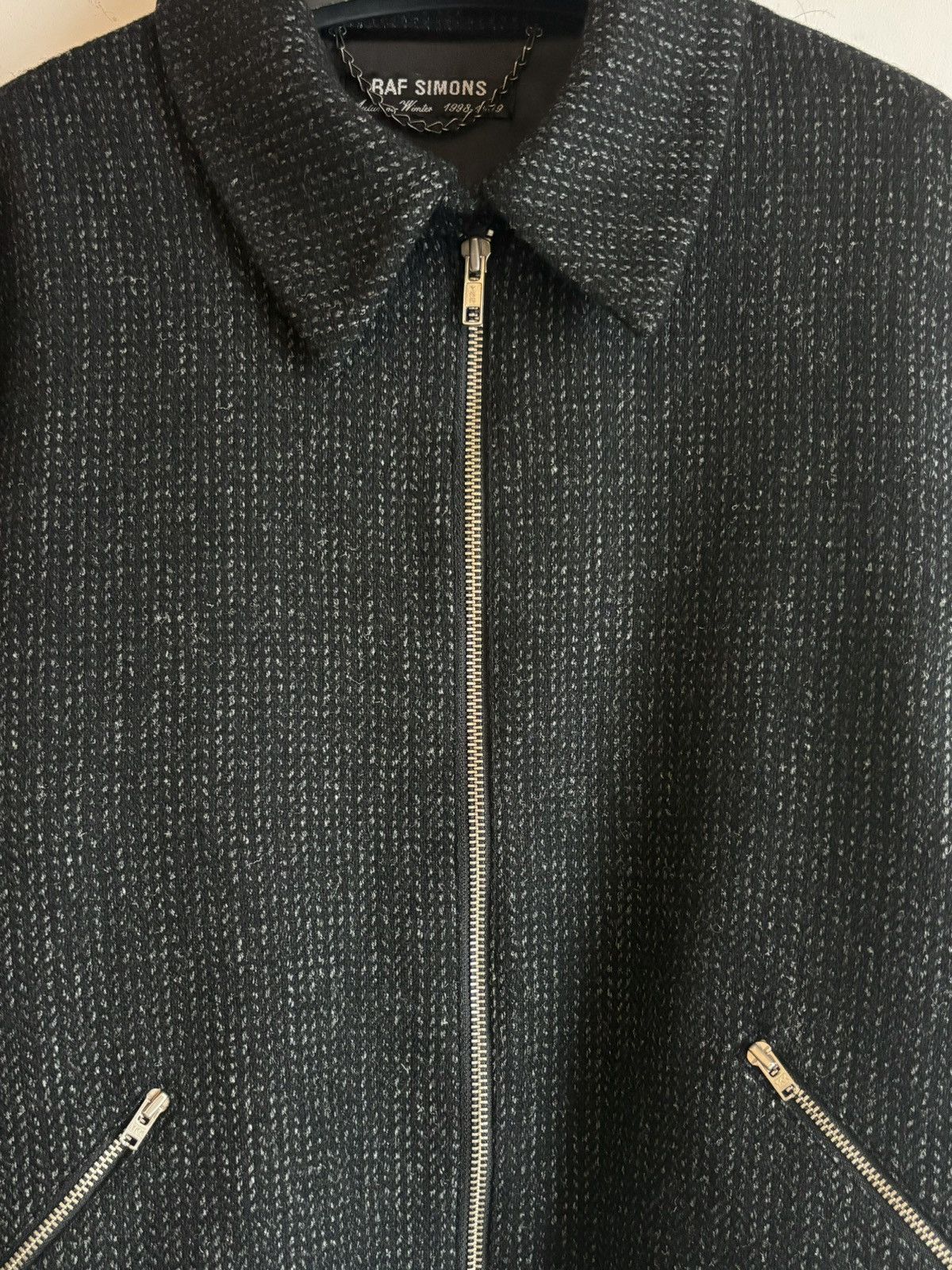 Raf Simons Raf Simons｜AW1998 Triple-Zip Tweed Cropped Jacket Size US S / EU 44-46 / 1 - 5 Thumbnail