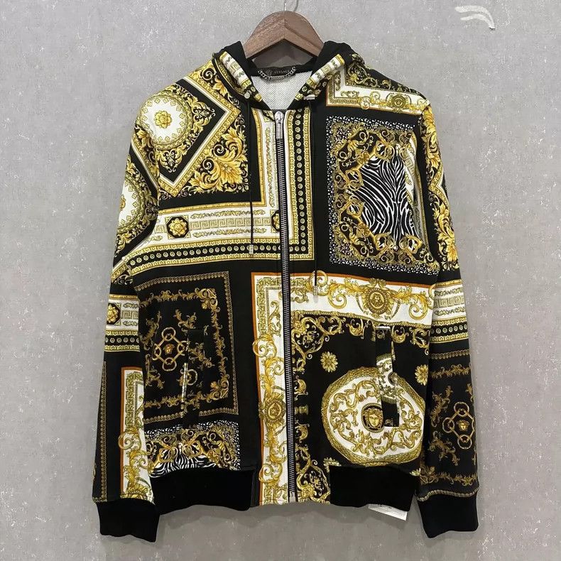 Versace Versace The hooded zip jacket is designed with a black and Size US M / EU 48-50 / 2 - 1 Thumbnail