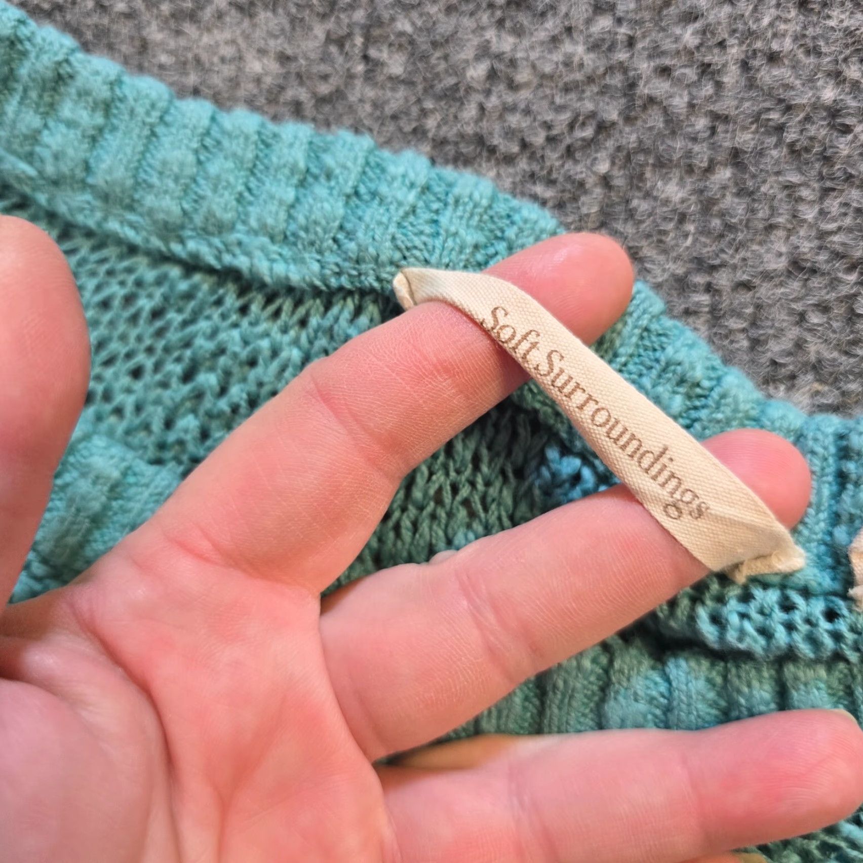 Soft Surroundings Soft Surroundings Sweater Top Womens 1X Green Pink Striped Chunky Knit Pullover Casual Sweater Womens 1X Green Pink Striped Chunky Knit Pullover Size XL / US 12-14 / IT 48-50 - 4 Thumbnail