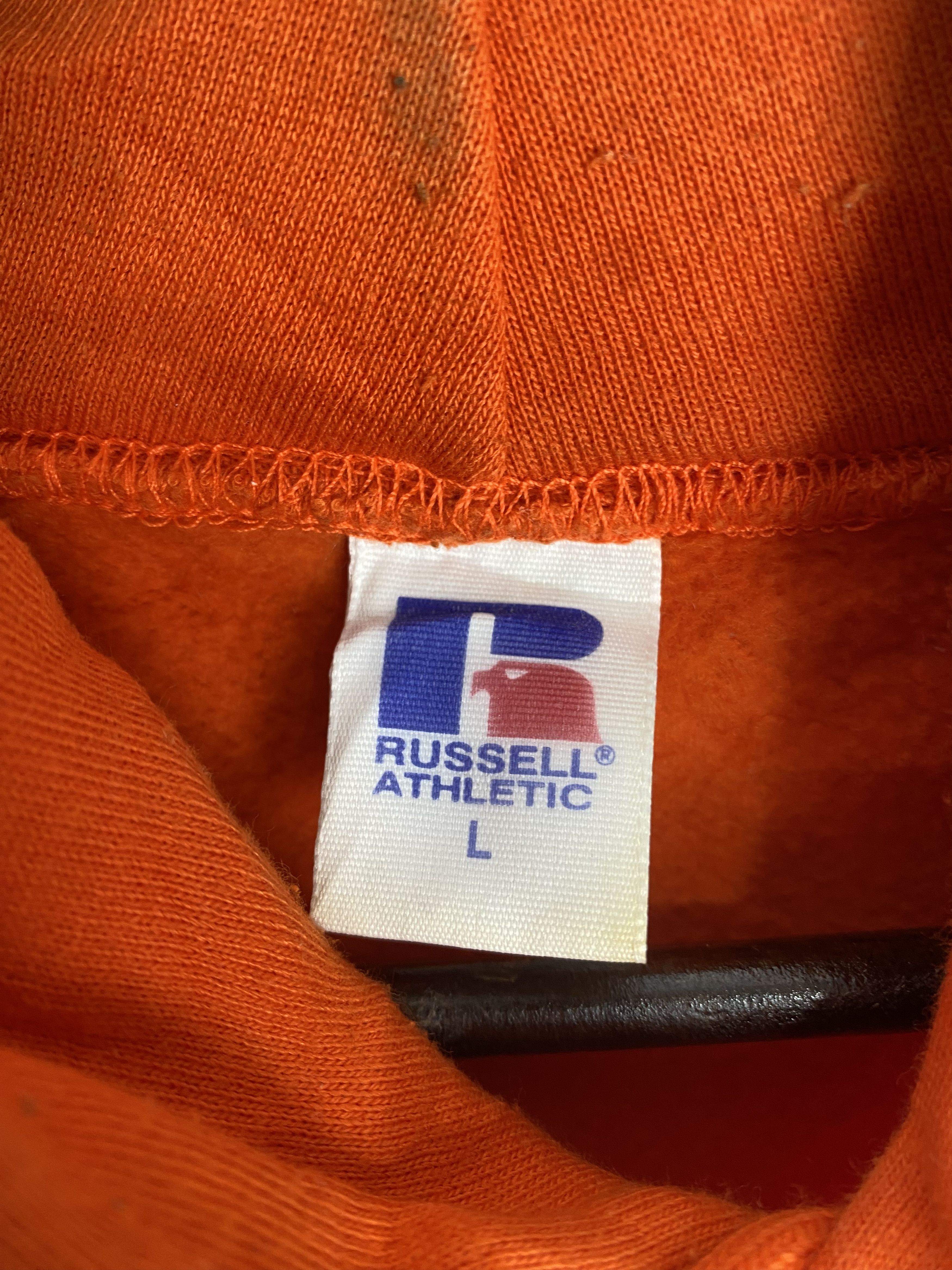 Russell Athletic Vintage Russell Athletic Orange Long Sleeve Hoodies Size US L / EU 52-54 / 3 - 6 Thumbnail