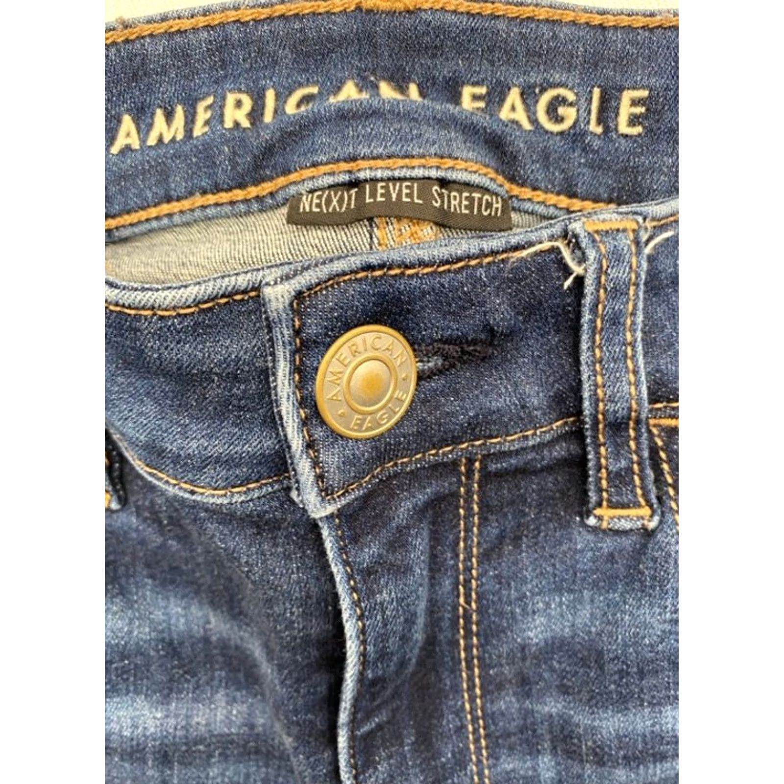 American Eagle Outfitters VINTAGE American Eagle Jeans 6 Short Blue Denim Ankle Stretch 29x27 Womens Size 28" / US 6 / IT 42 - 5 Thumbnail
