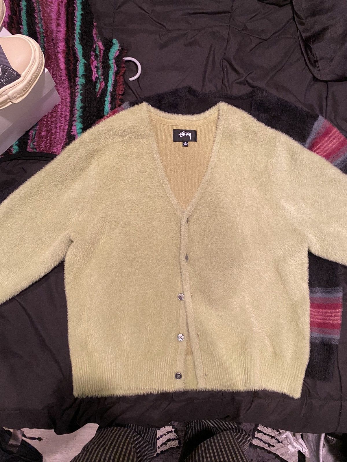 Stussy stussy shaggy cardigan | Grailed