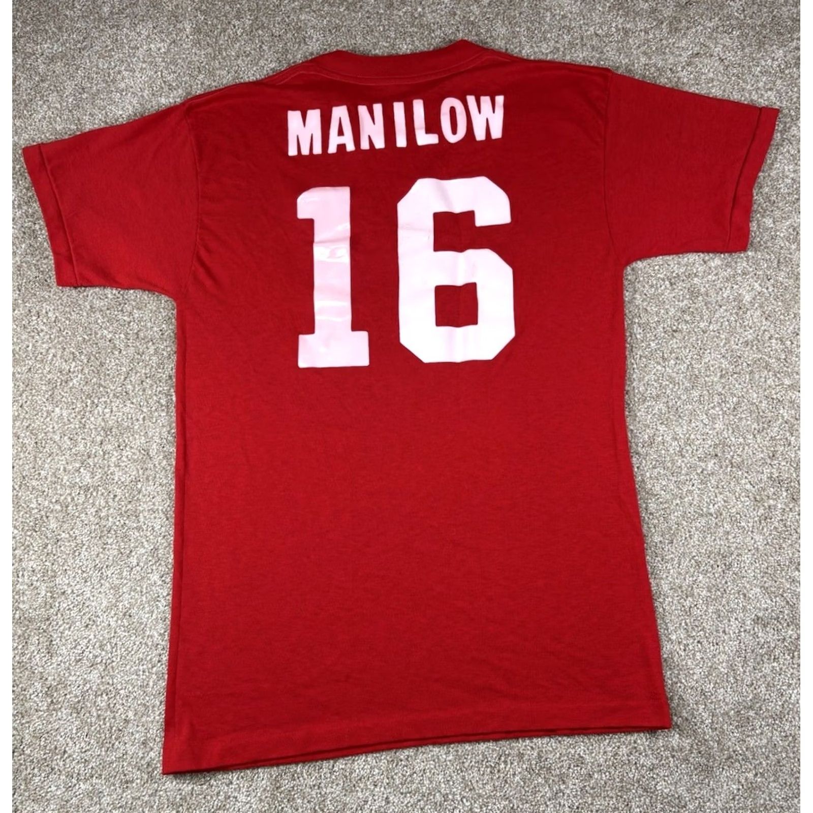 Vintage VINTAGE RP Sportswear SF 49ers Barry Manilow T-Shirt Unisex Adults Short Sleeve Crew Neck Red L USA Made Single Stitch Slim Ballpark 80s 84 Super Bowl Size US L / EU 52-54 / 3 - 2 Thumbnail