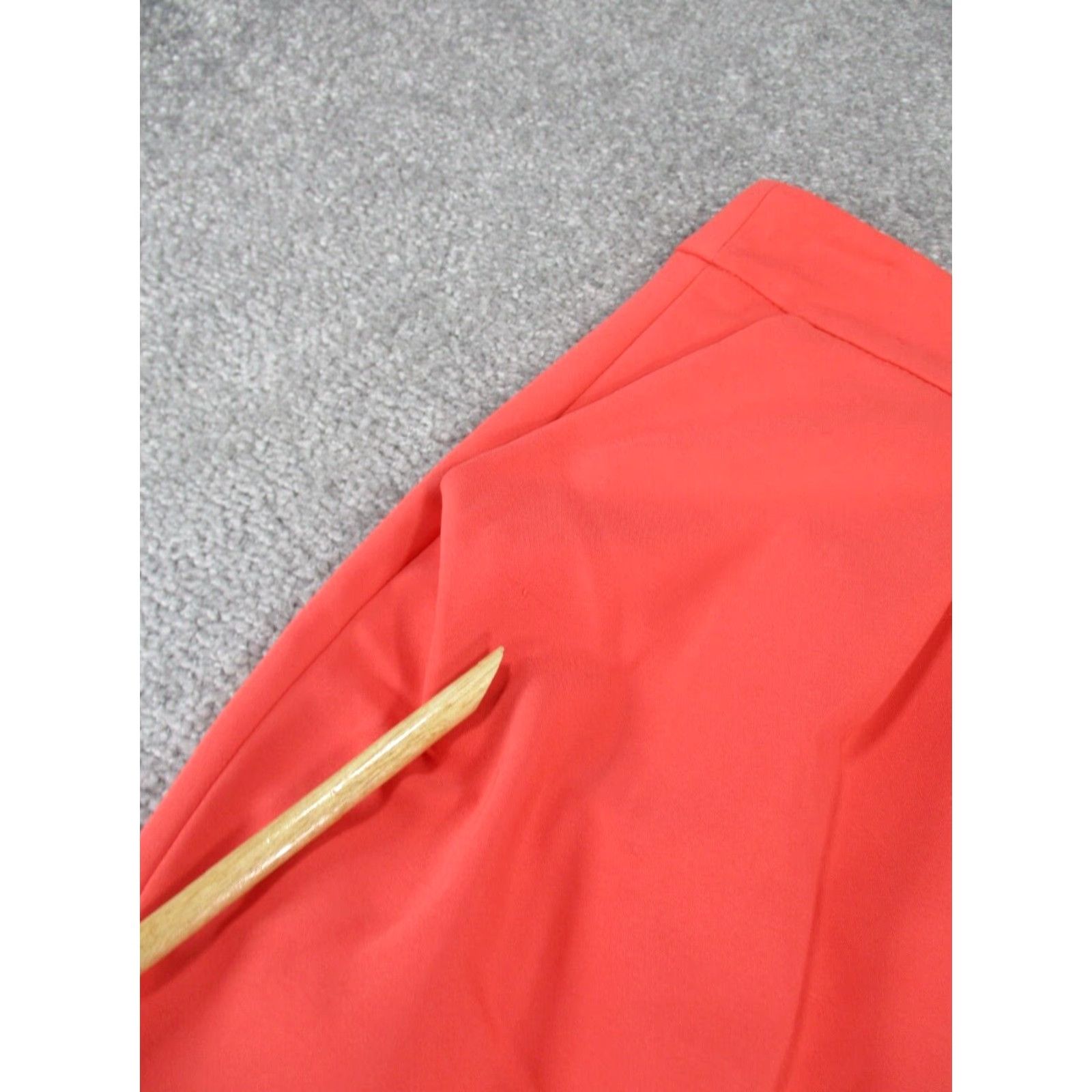 Zara VINTAGE Zara Women's Skirt Short Pencil Pleated Pockets Orange Red 80s Party Casual Size 36" / US 14 / IT 50 - 2 Thumbnail