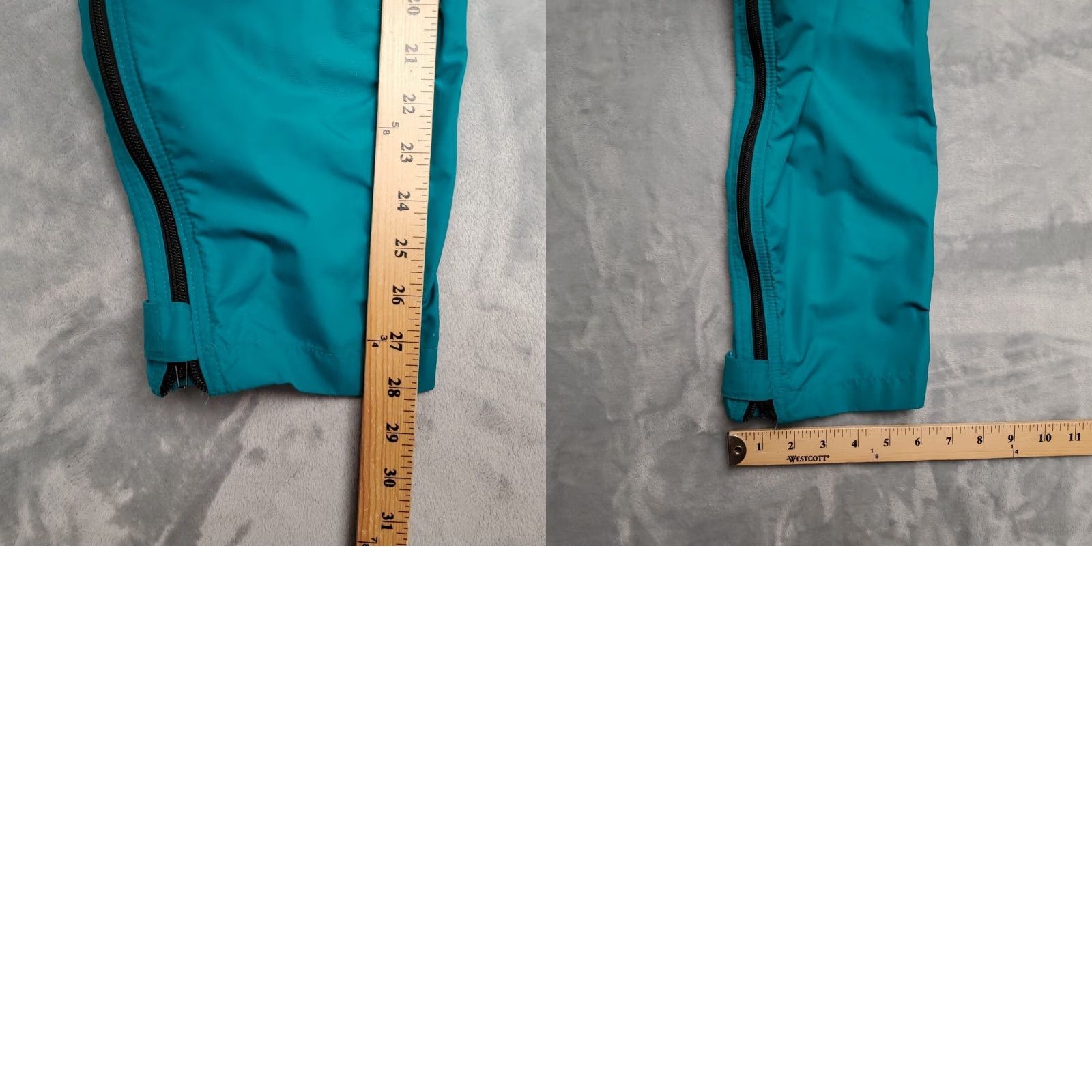 Vintage VTG LL Bean Track Pants Womens M Green Nylon Lined Windbreaker Zip Made in USA Size 32" / US 10 / IT 46 - 10 Thumbnail