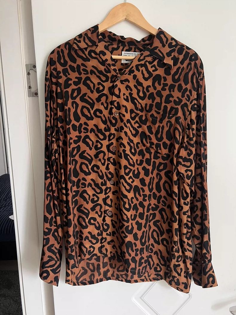 Wacko Maria WACKO MARIA Leopard Print Long Sleeve Shirt, Hawaiian Shir Size US L / EU 52-54 / 3 - 1 Thumbnail