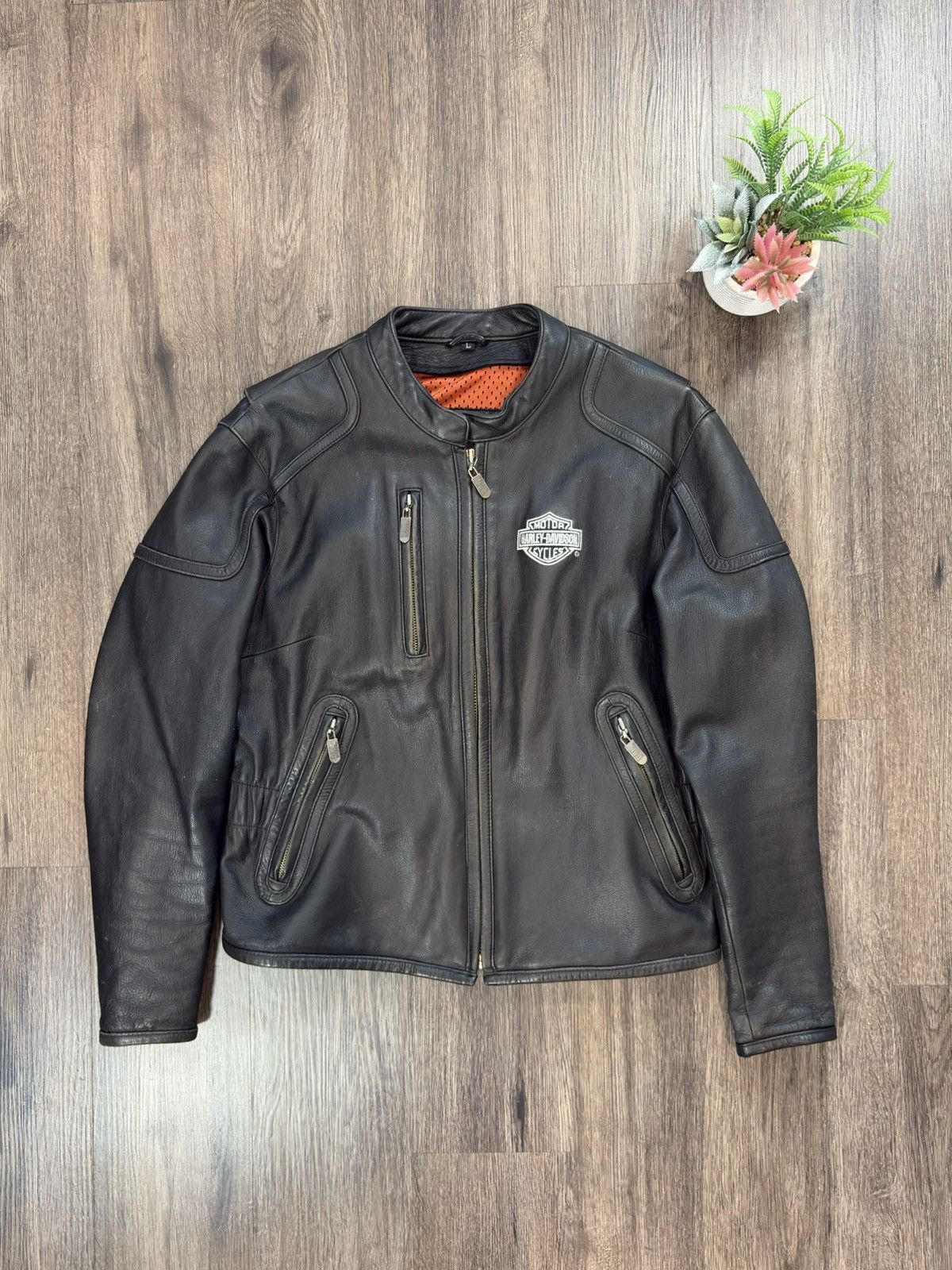 Harley Davidson Harley Davidson Motorcycle Women’s Black Leather Jacket Size L / US 10 / IT 46 - 1 Thumbnail